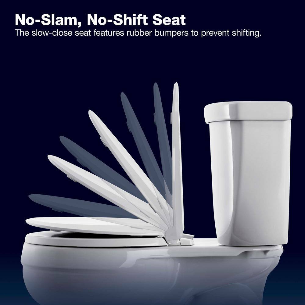 Inodoro KOHLER Extra Alto Highline Arc de Dos Piezas con Descarga Simple 1,28 GPF, Alargado, Blanco (Asiento Incluido)