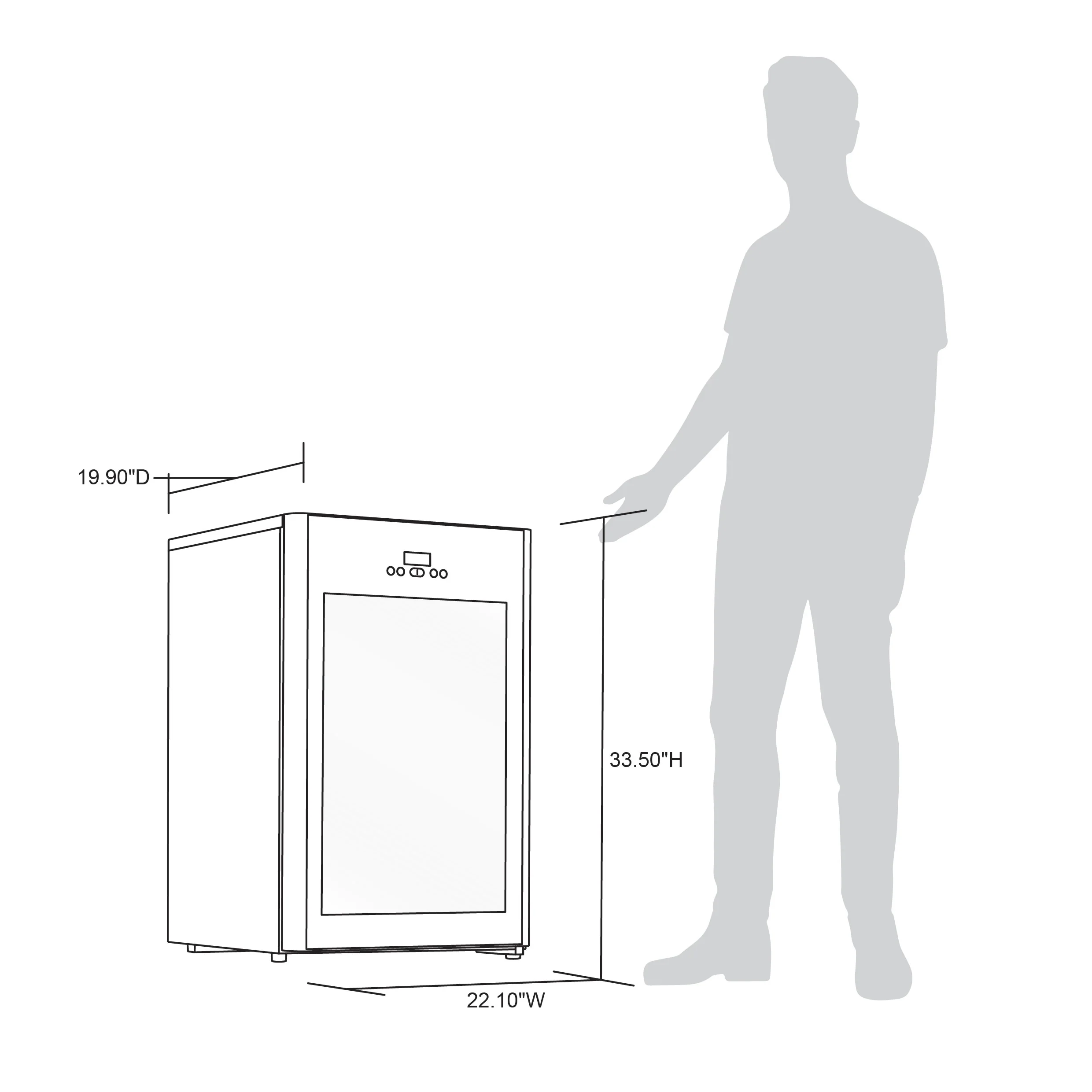 2025 Newair® Refrigerador de Bebidas Negro Independiente para 125 Latas con Función de Congelación Rápida – 22,1”