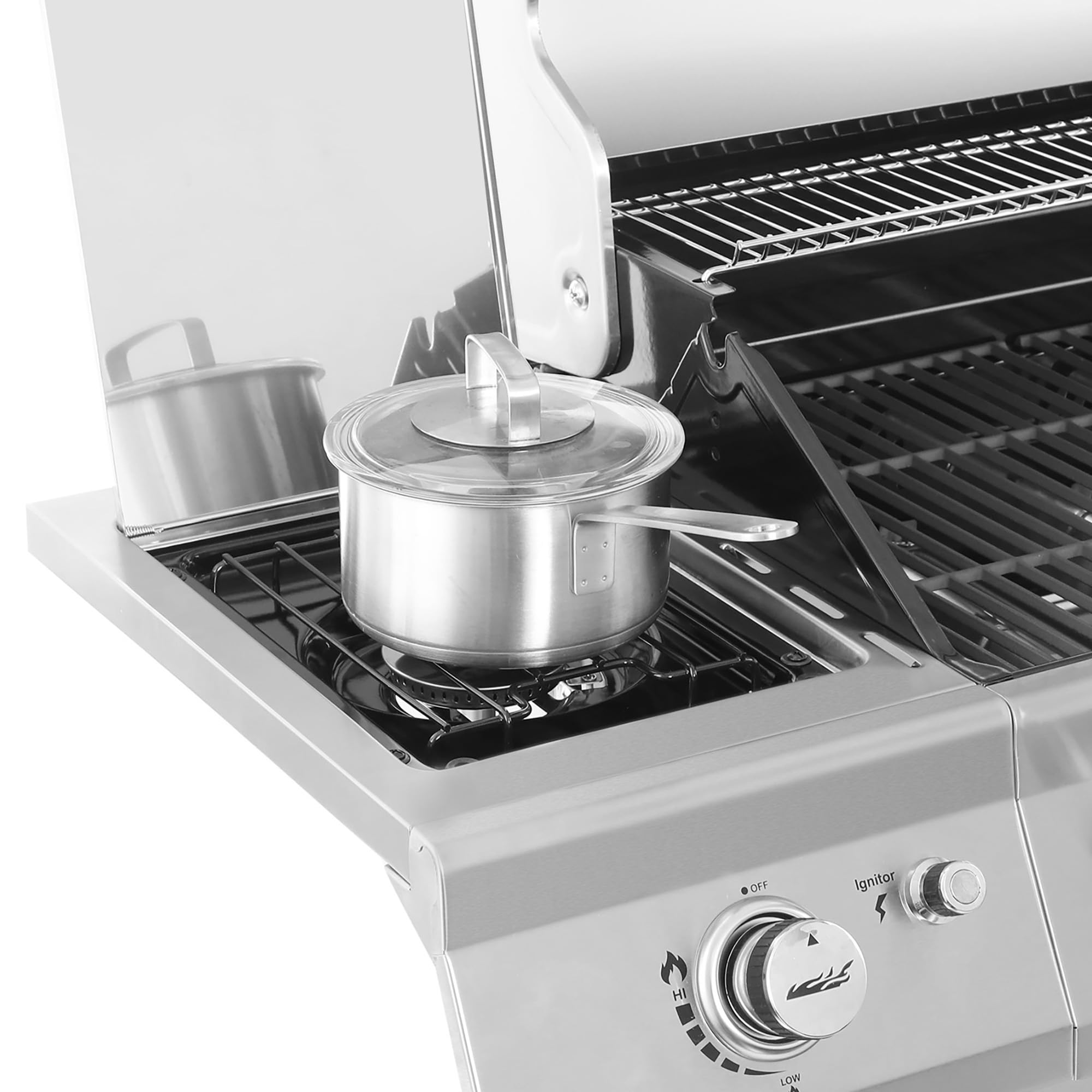 2025 Parrilla a Gas Royal Gourmet GA6402S de Acero Inoxidable, Parrilla Propana Premier de 6 Quemadores con Quemador para Sellar y Quemador Lateral, 74,000 BTU, Estilo Gabinete, Parrilla para BBQ al Aire Libre, Plata