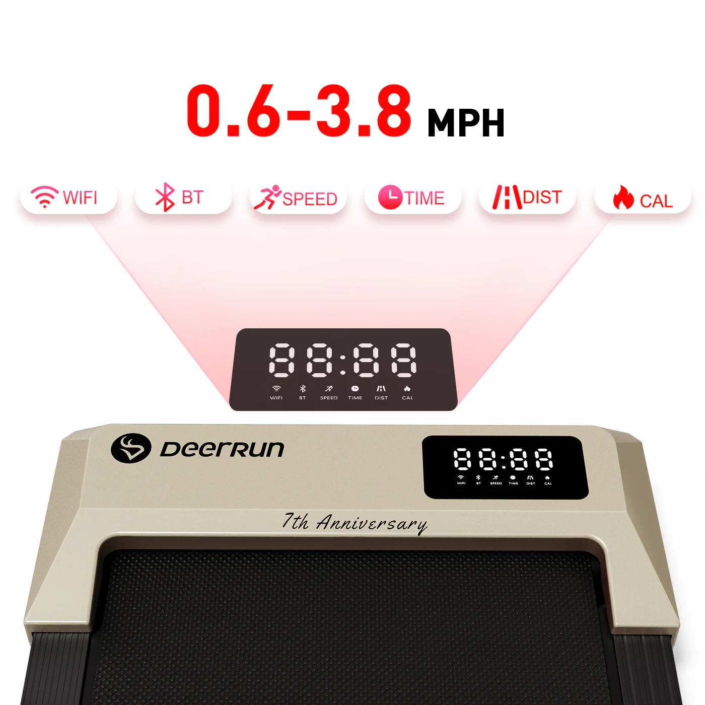 2025 Cinta de Caminar Inteligente DeerRun Q1 Starlight con Control Remoto – 159 kg