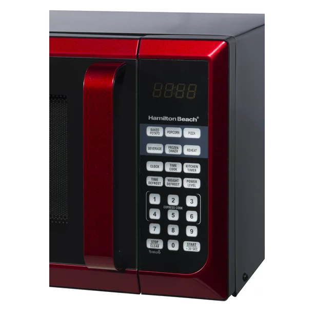 2025 Microondas Hamilton Beach de acero inoxidable rojo 0,9 pies³