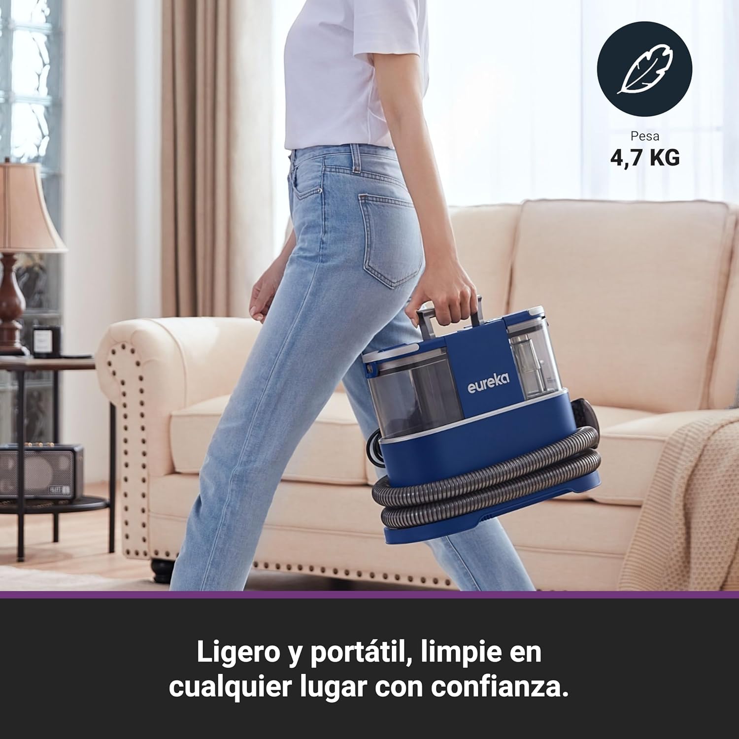 Aspiradora Eureka NEY100 para Alfombras y Tapicería | Limpiador Multi-Superficie con Depósito de 1.5L
