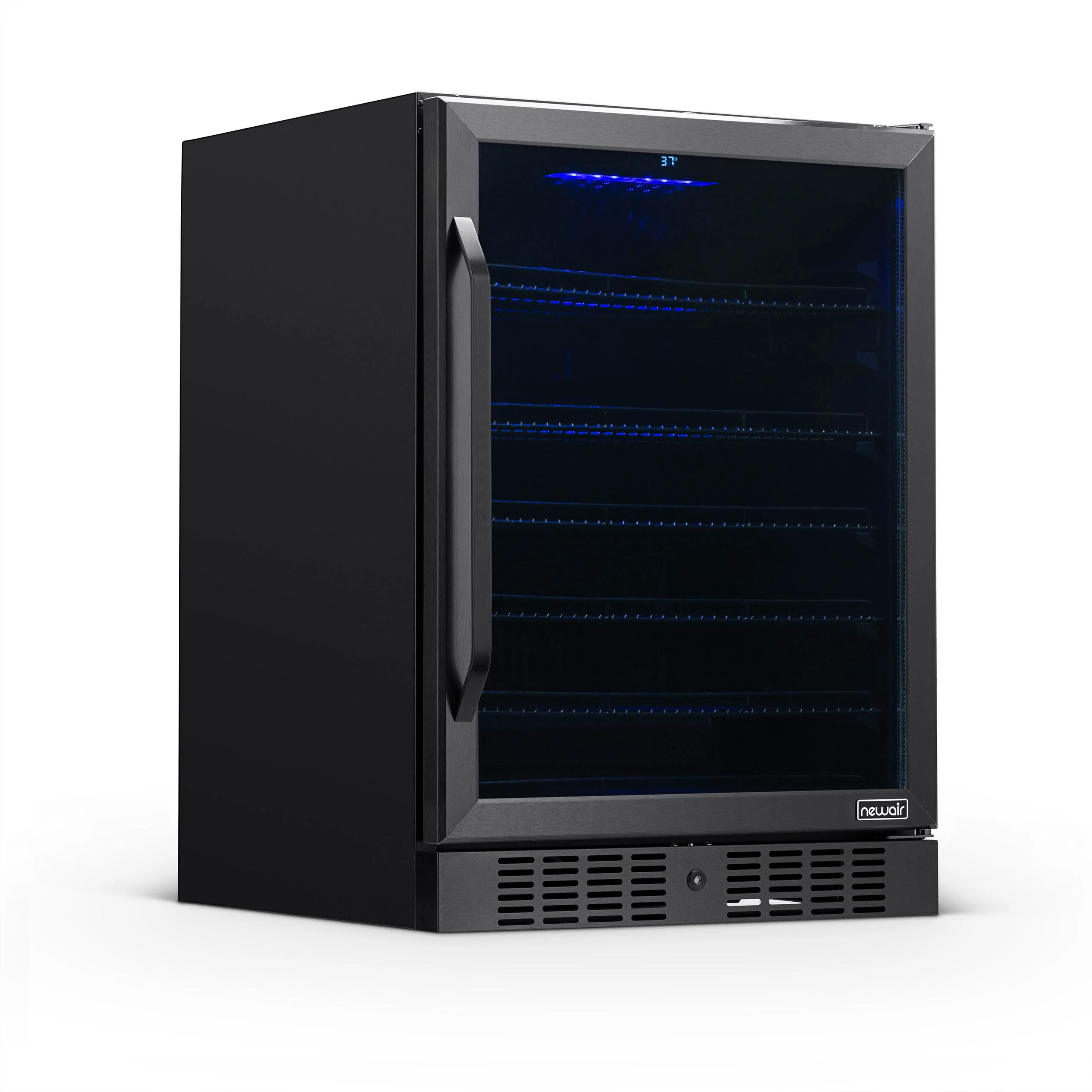 2025 Refrigerador Empotrable Newair® de 177 Latas – 24” – Acero Inoxidable Negro