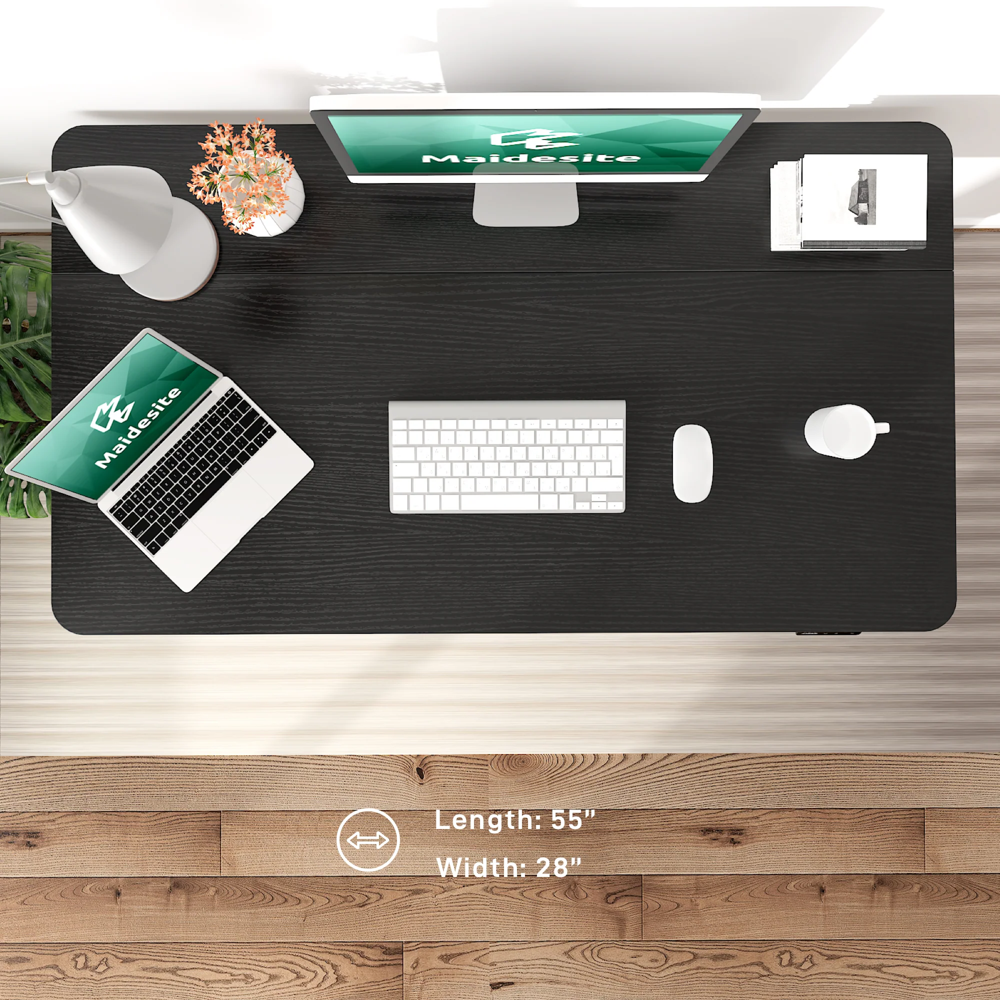 Escritorio Eléctrico Regulable en Altura Maidesite Serie Estándar de 55 Pulgadas – Modelo Stand Steady