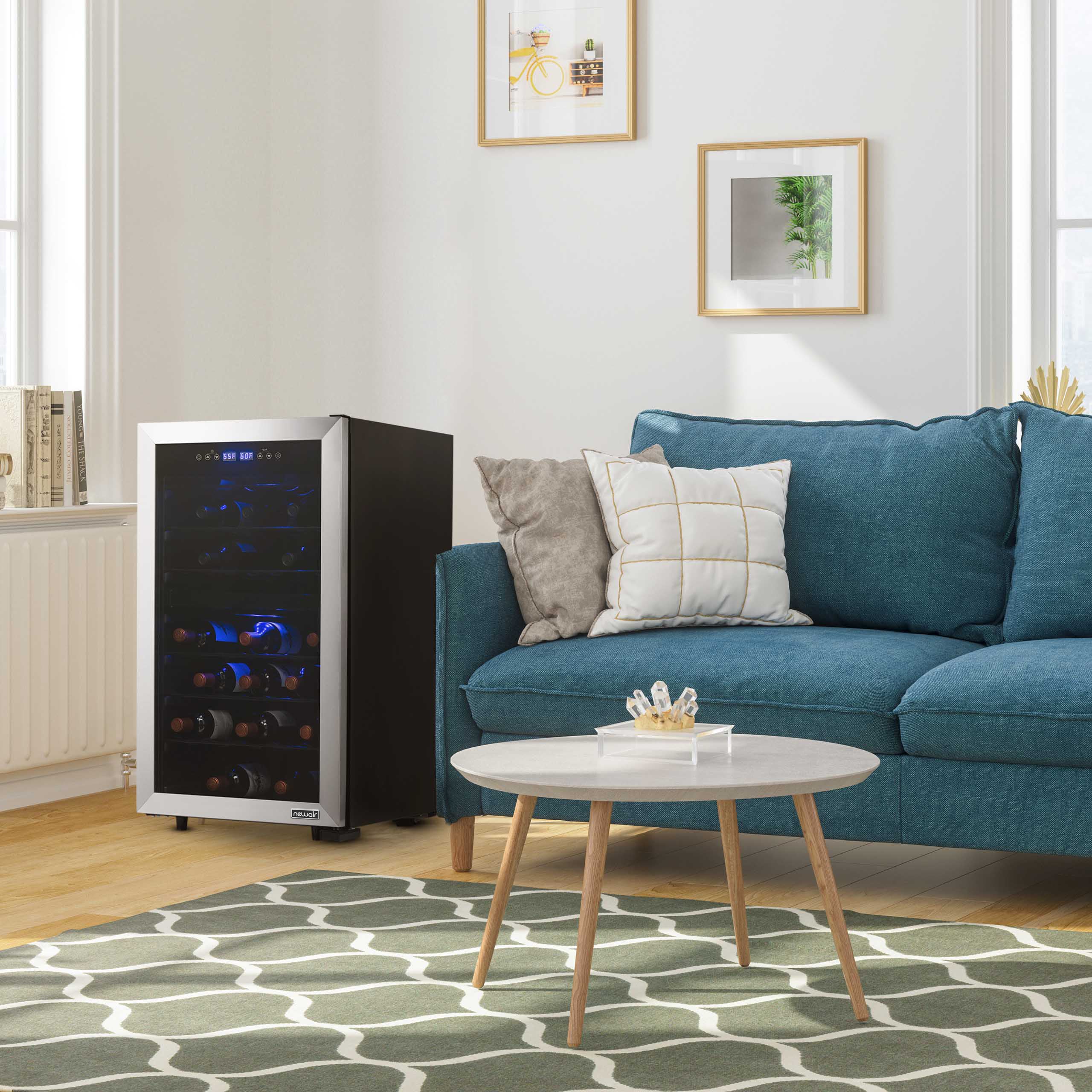 2025 Refrigerador de Vinos Independiente Newair® de Acero Inoxidable – 43 Botellas – 18,9