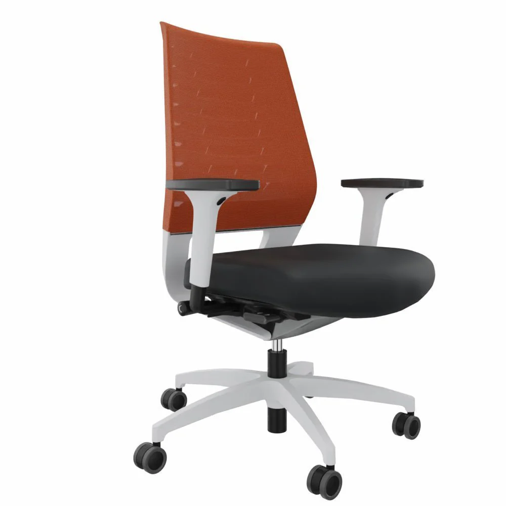 2025 Silla de Oficina Ergonómica Dauphin X-CODE XC 5380 – BLANCA – Respaldo de Color