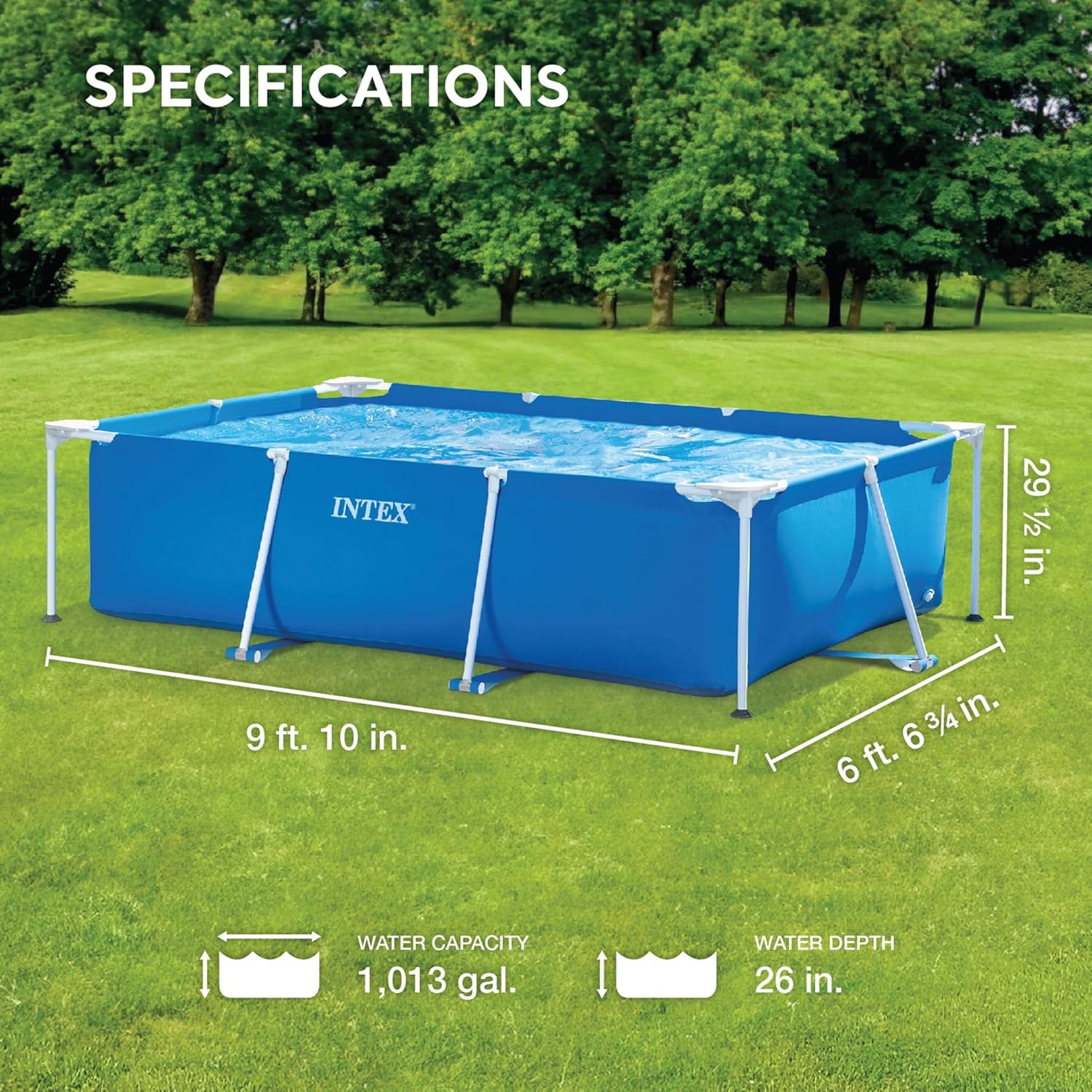 Intex 28271NP – Piscina Desmontable Small Frame 260 x 160 x 65 cm, 2.282 Litros, Azul