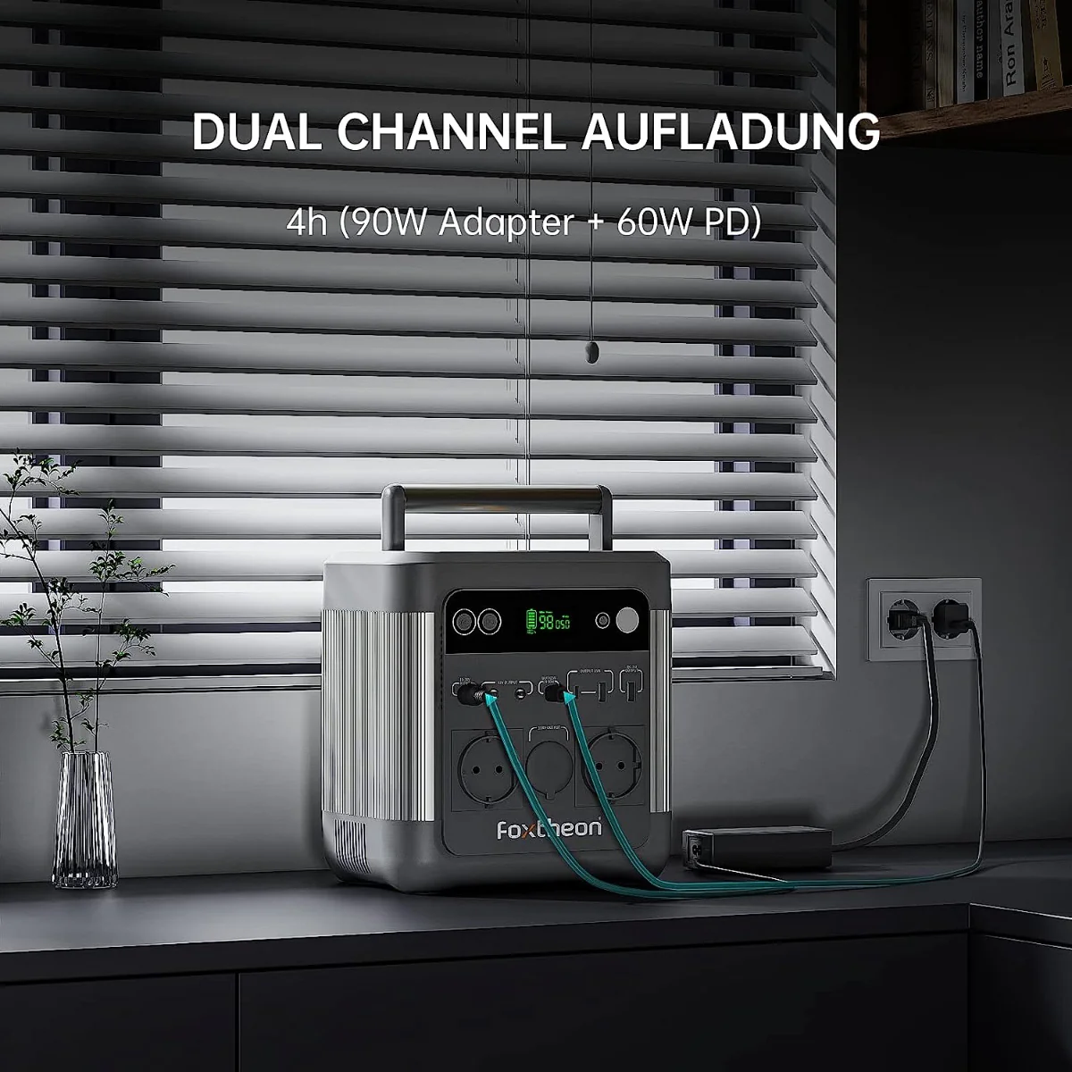 2025 Foxtheon iGo 1200 – Estación de energía portátil con batería LFP 1200 W