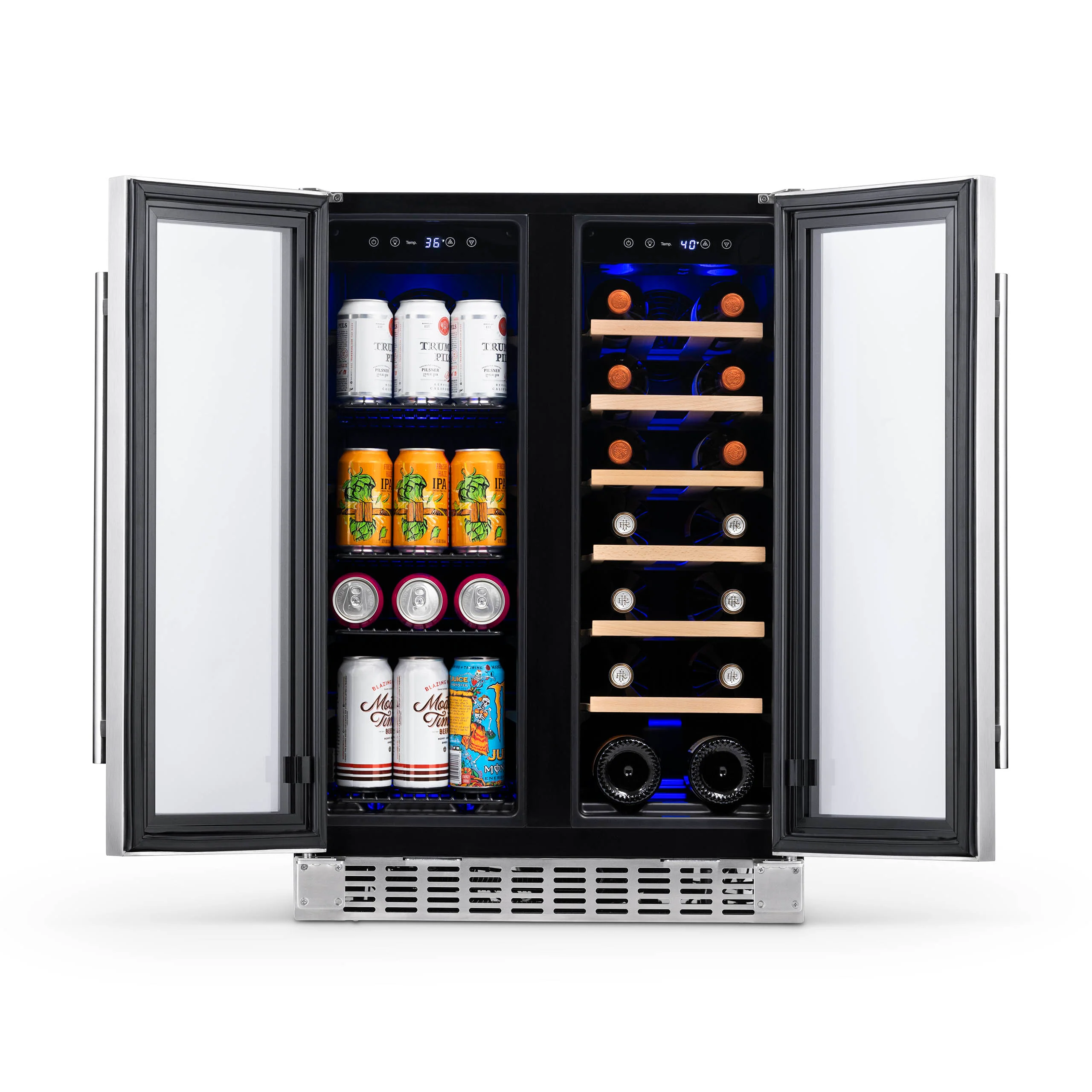 2025 Newair® Refrigerador Premium para Bebidas Empotrable de Doble Zona – 58 Latas y 18 Botellas – 24