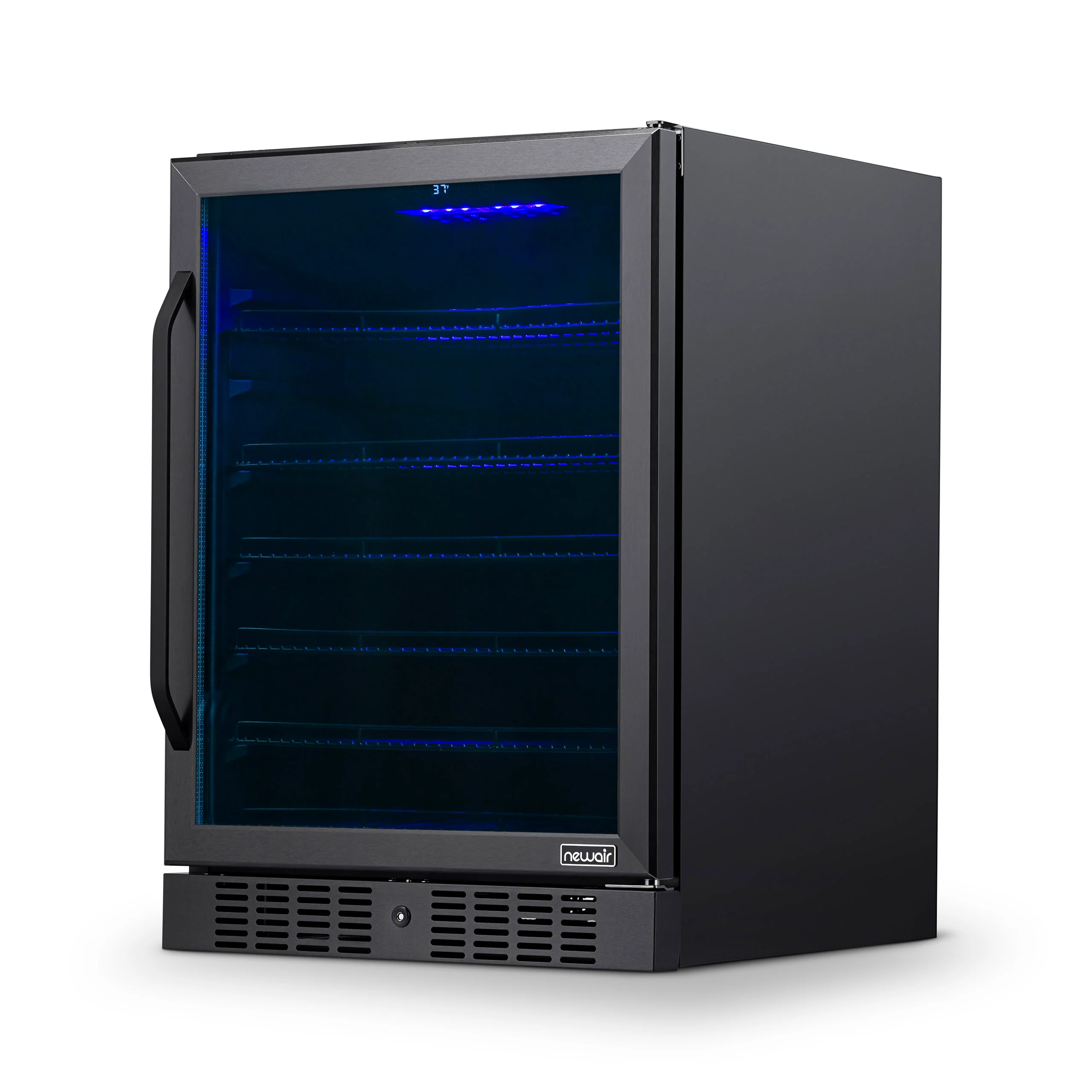 2025 Refrigerador Empotrable Newair® de 177 Latas – 24” – Acero Inoxidable Negro