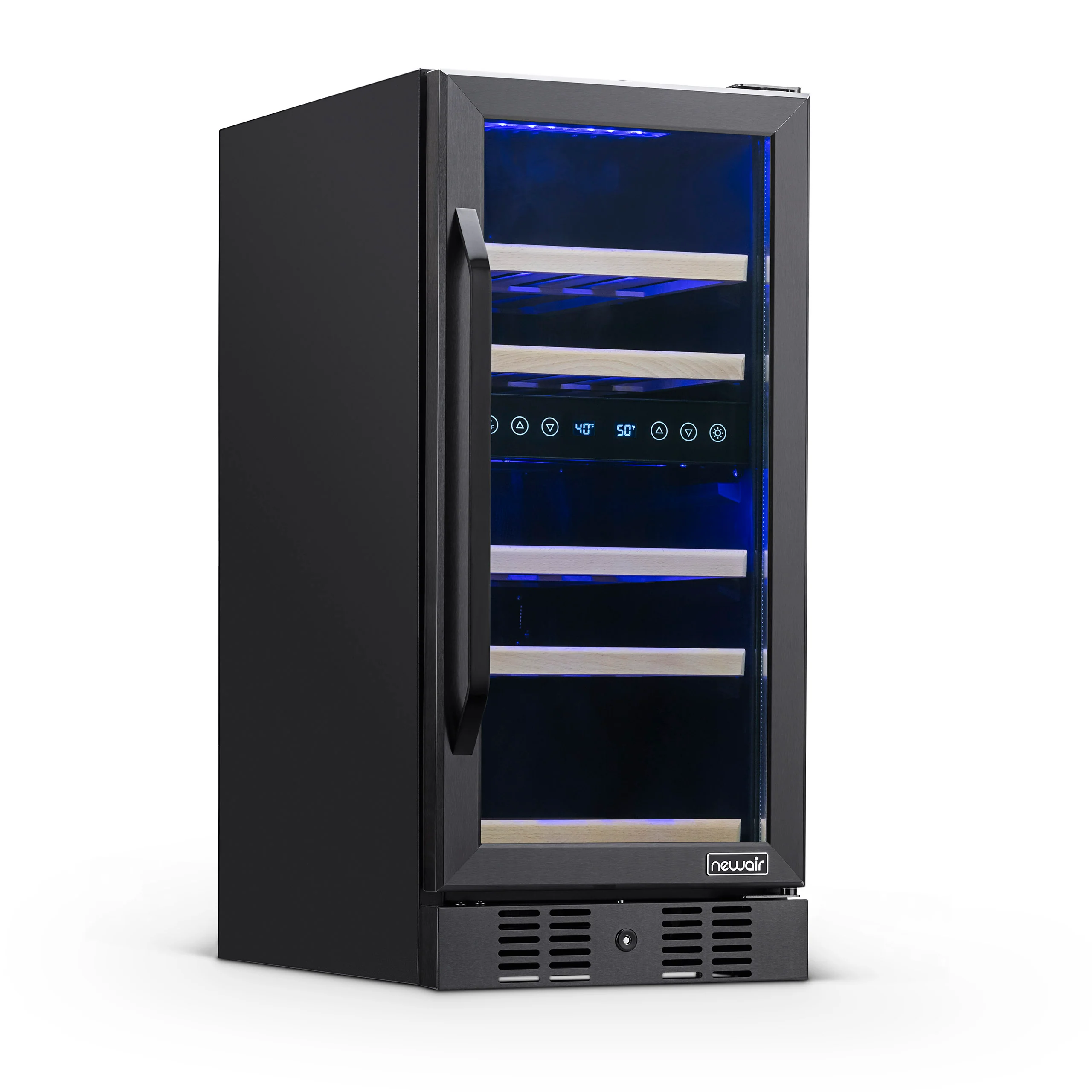 2025 Newair® Refrigerador de Vinos Empotrable Negro – 29 Botellas – 14,8