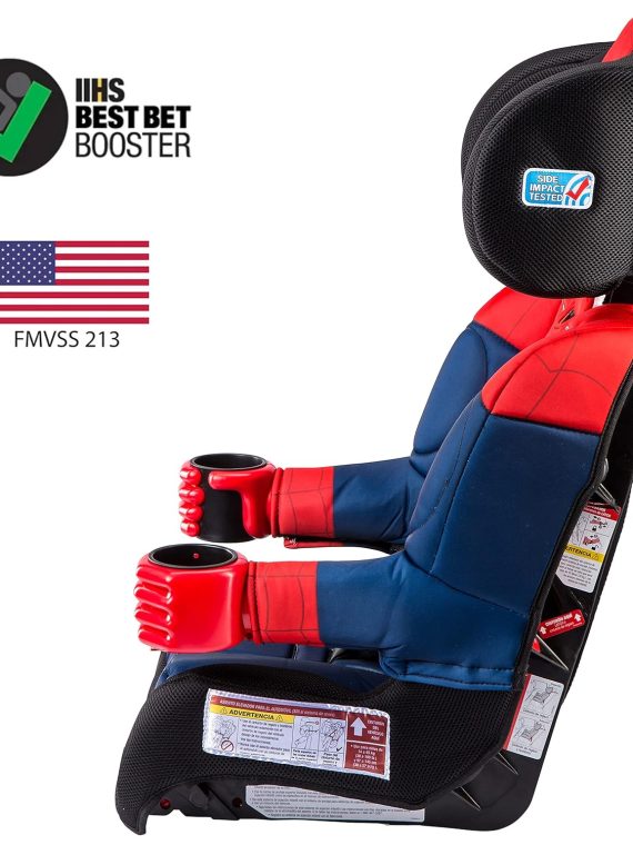 2025 Asiento Elevador KidsEmbrace Marvel Spider-Man 2 en 1 con Vista hacia Adelante y Sistema LATCH | Arnés de 5 Puntos 22-65 lbs, Convertible a Elevador con Cinturón 40-100 lbs | Ajustable