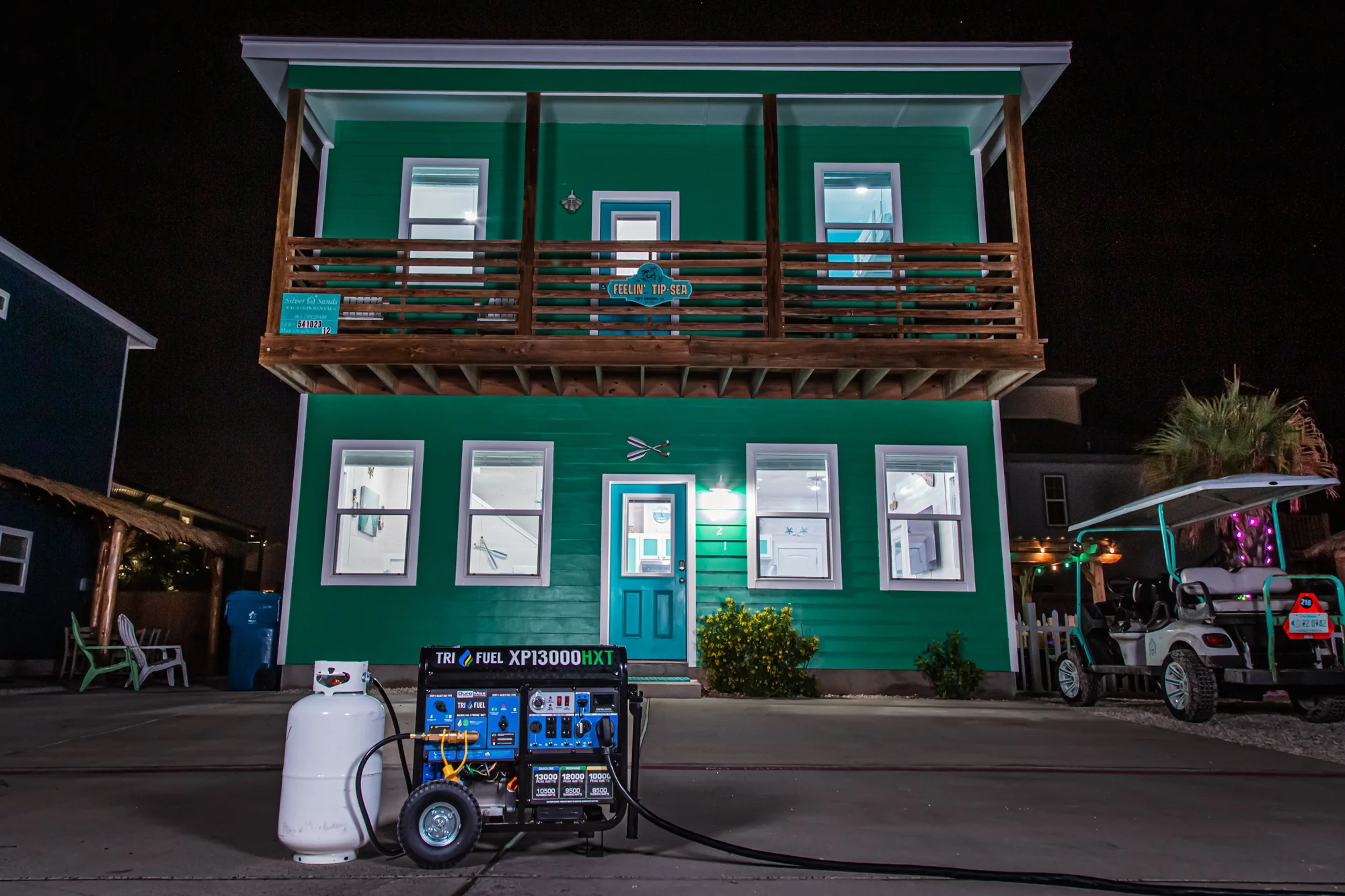 2025 Generador Portátil Trifuel 13 000 W HXT con Alerta de Monóxido de Carbono (CO)