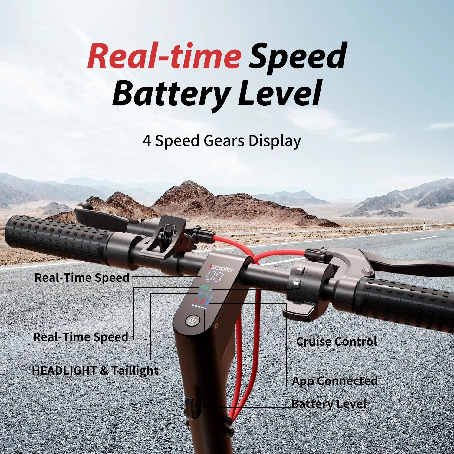 2025 Patinete Eléctrico iScooter W8 500W con Neumáticos Todo Terreno