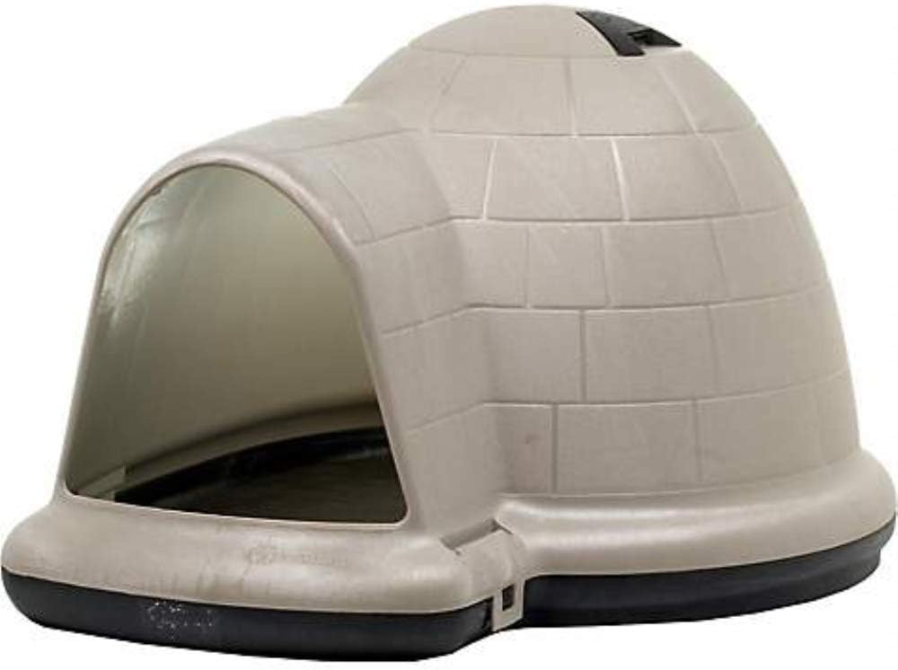 2025 Petmate Indigo Casa para Perros (Casa Tipo Igloo, Hecha en EE. UU. con 90% de Materiales Reciclados, Refugio para Mascotas con Protección para Todo Clima) para Perros Extra Grandes - 90 a 125 libras, Hecha en EE. UU.