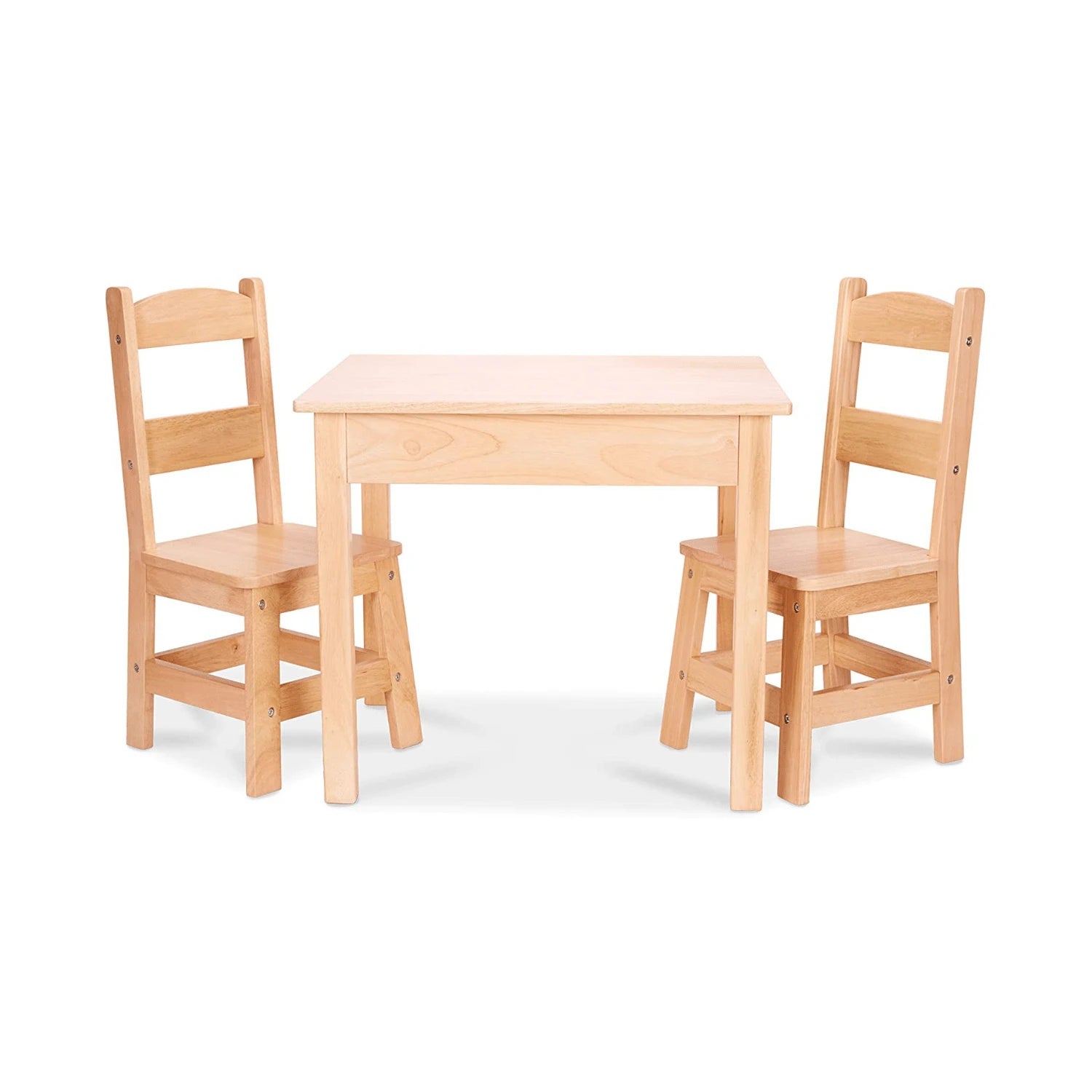 Melissa & Doug Mesa de Madera y 2 Sillas, Rubio