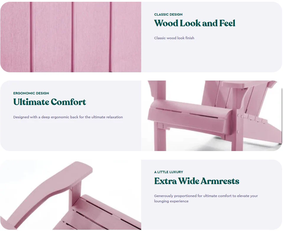 2025 PREVENTA: SEPTIEMBRE – Silla Adirondack Keter Alpine – Rosa