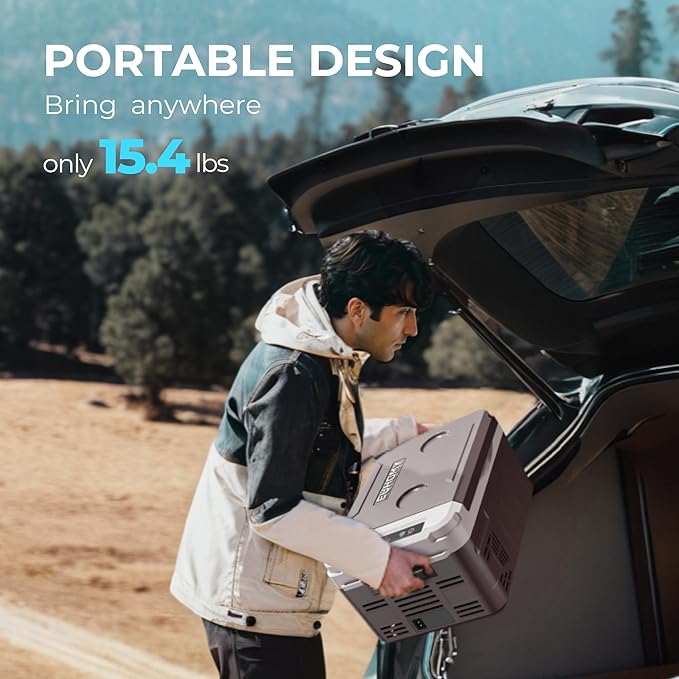 Nevera Eléctrica EUHOMY con Control vía Aplicación – Refrigerador y Congelador Portátil para Coche