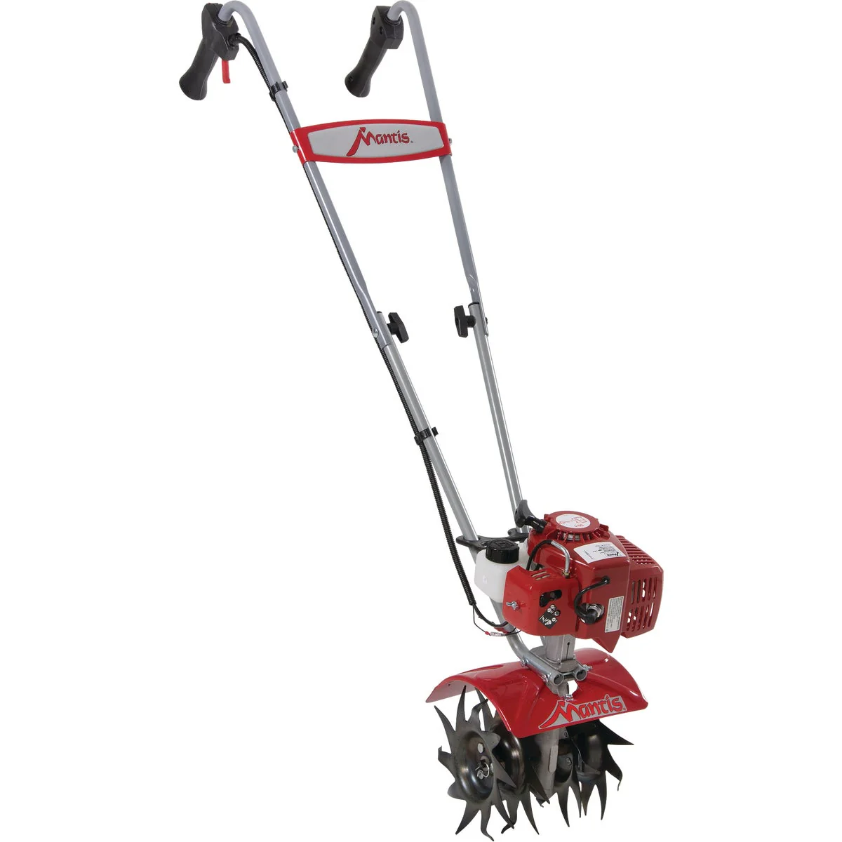2025 Motocultor Mantis de 21,2 cm³ 2 tiempos – Fresadoras frontales giratorias hacia adelante (Ancho 23 cm)