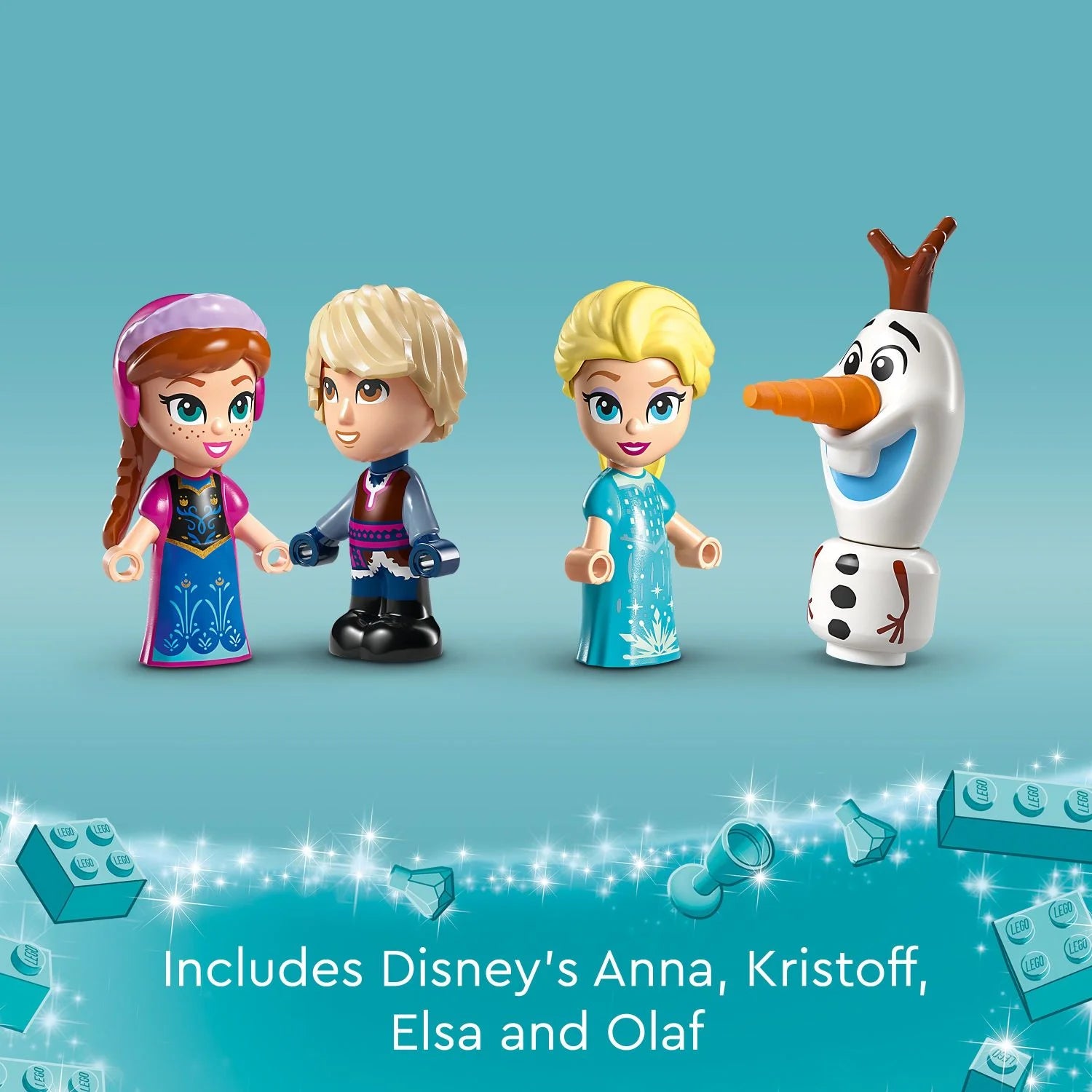 LEGO Disney Frozen Carrusel Mágico de Anna y Elsa 43218 Set de Construcción del Palacio de Hielo con Elsa, Anna y Olaf, Gran Regalo de Cumpleaños para Niños de 6 Años