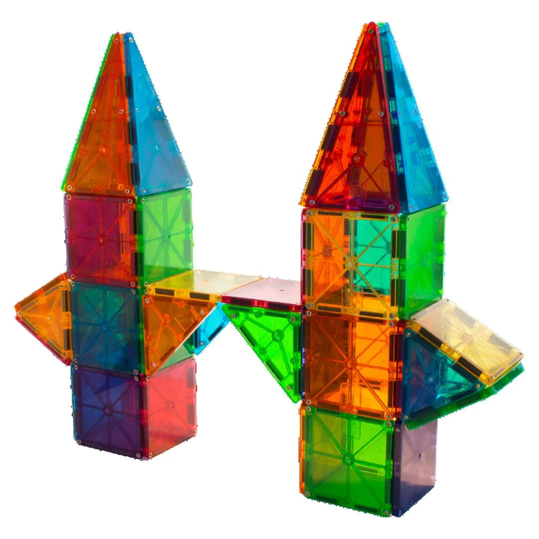 MAGNA-TILES Clásico Set de Construcción Magnética de 100 Piezas, ¡La Marca ORIGINAL de Construcción Magnética!