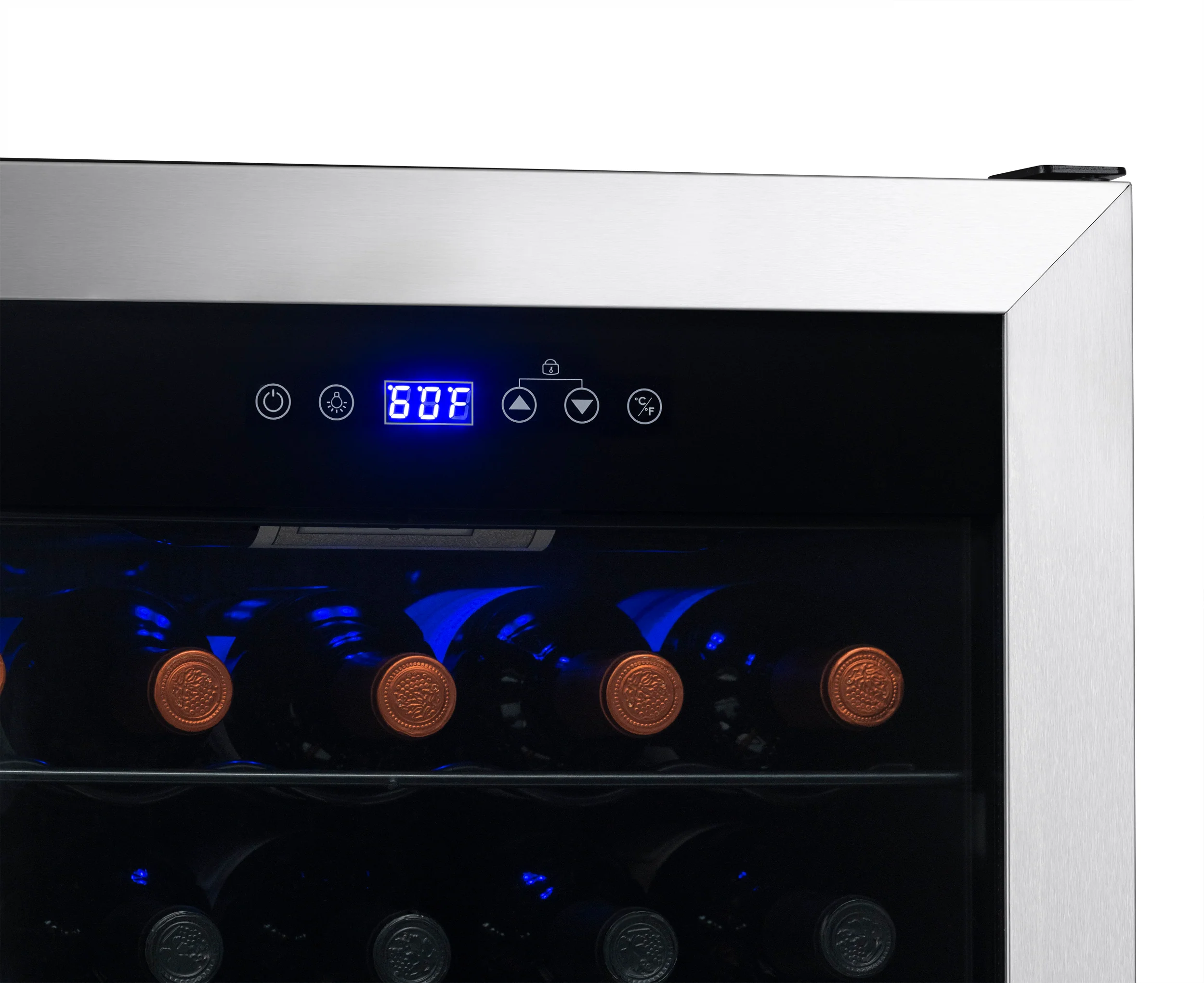 2025 Refrigerador de Vinos Independiente Newair® de Acero Inoxidable – 23 Botellas – 18,9