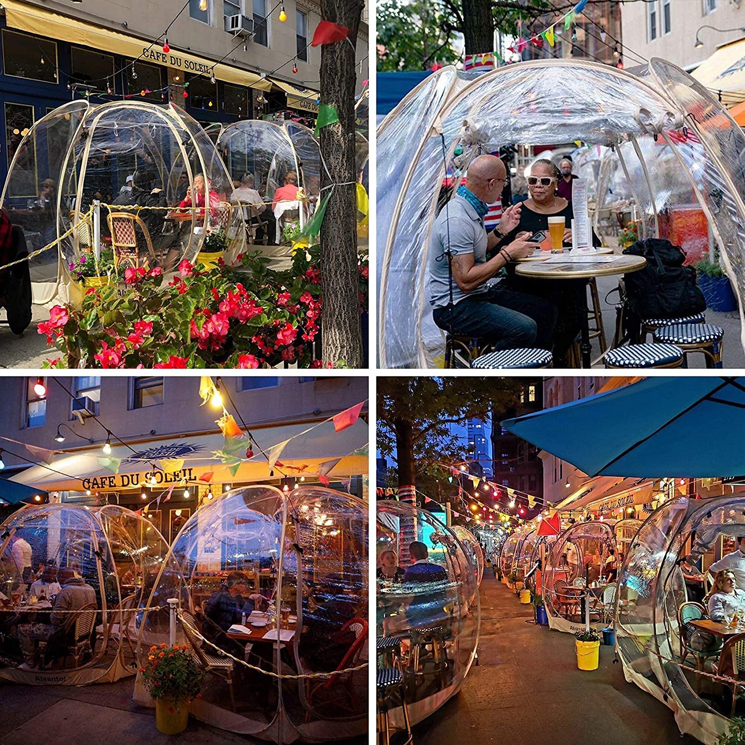 Alvantor Tienda Burbuja Gazebo Plegable, Cúpula Igloo para Jardín y Patio para 8-10 Personas