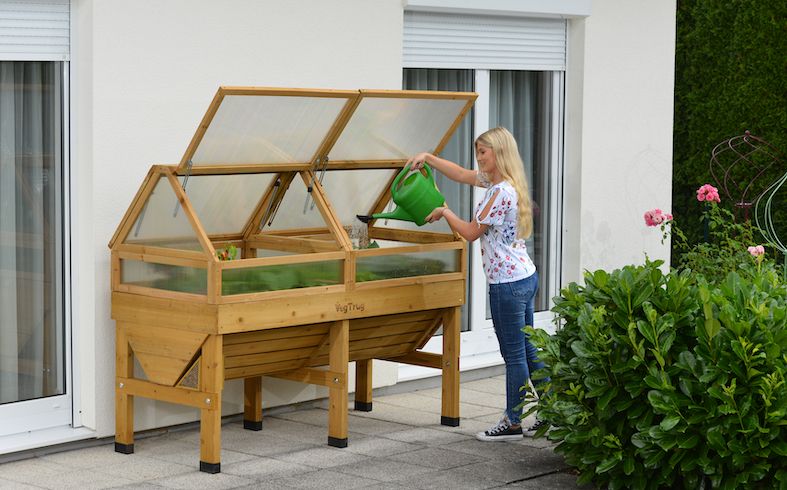 Jardinera Elevada para Exteriores – Huerto Urbano de Madera 70 x 24 x 29 pulgadas de Alto