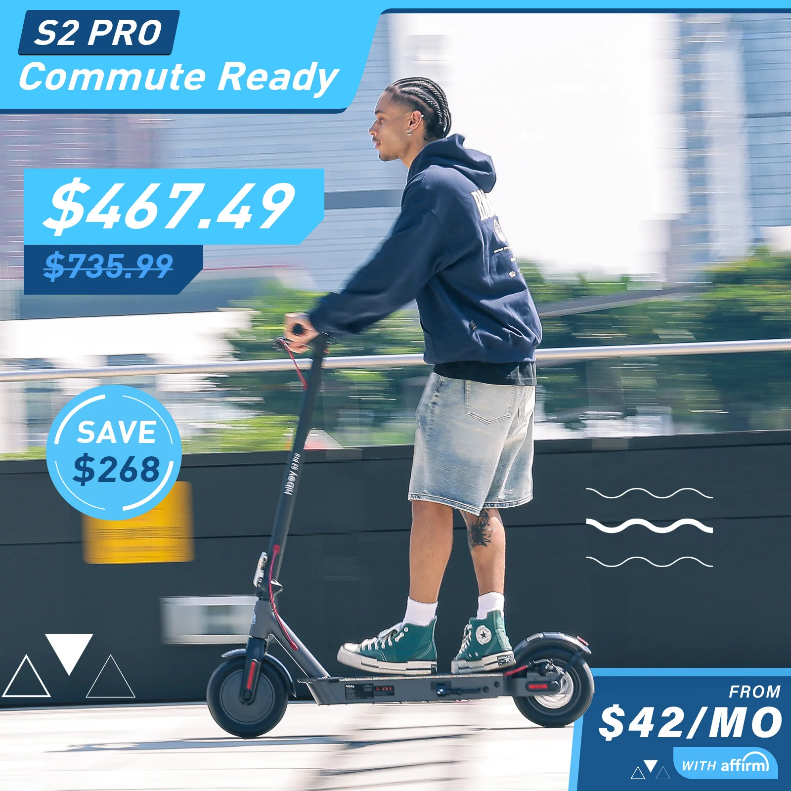2025 Patinete eléctrico Hiboy S2 Pro para desplazamientos diarios