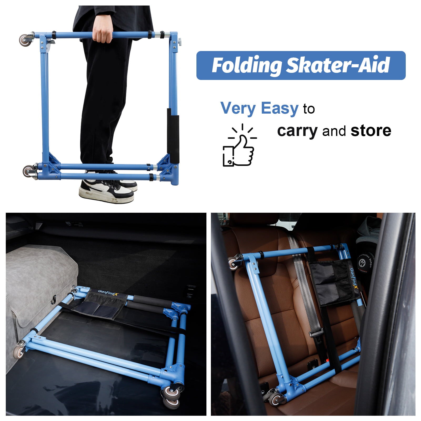 Ayuda de Patinaje Plegable para Niños – Soporte Ajustable en Altura para Principiantes