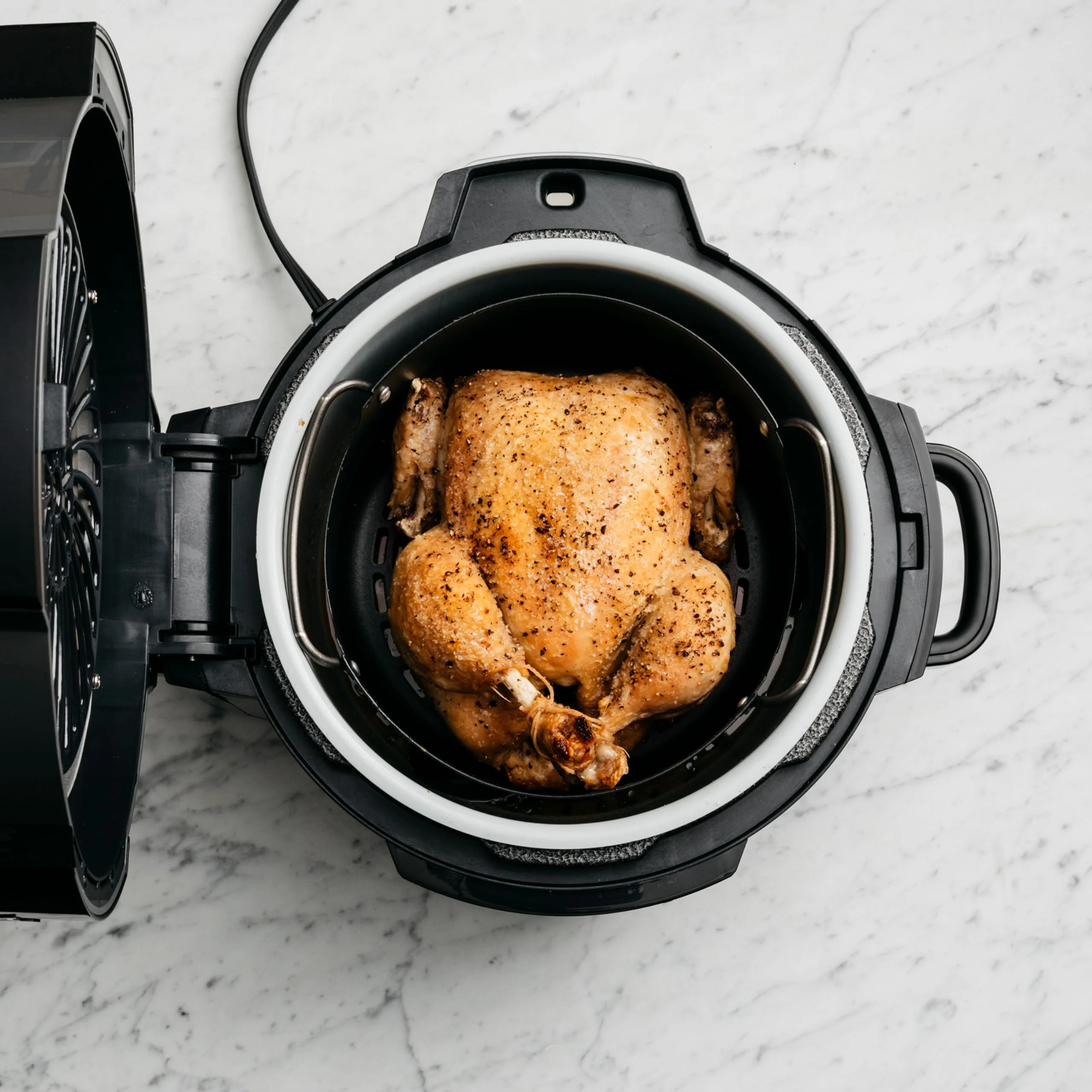 2025 Ninja Foodi Olla Multifunción, 6 L, olla multifunción 7 en 1, olla a presión rápida, freidora de aire caliente, cocción lenta, parrilla y más, acero cepillado y negro, OP300EU