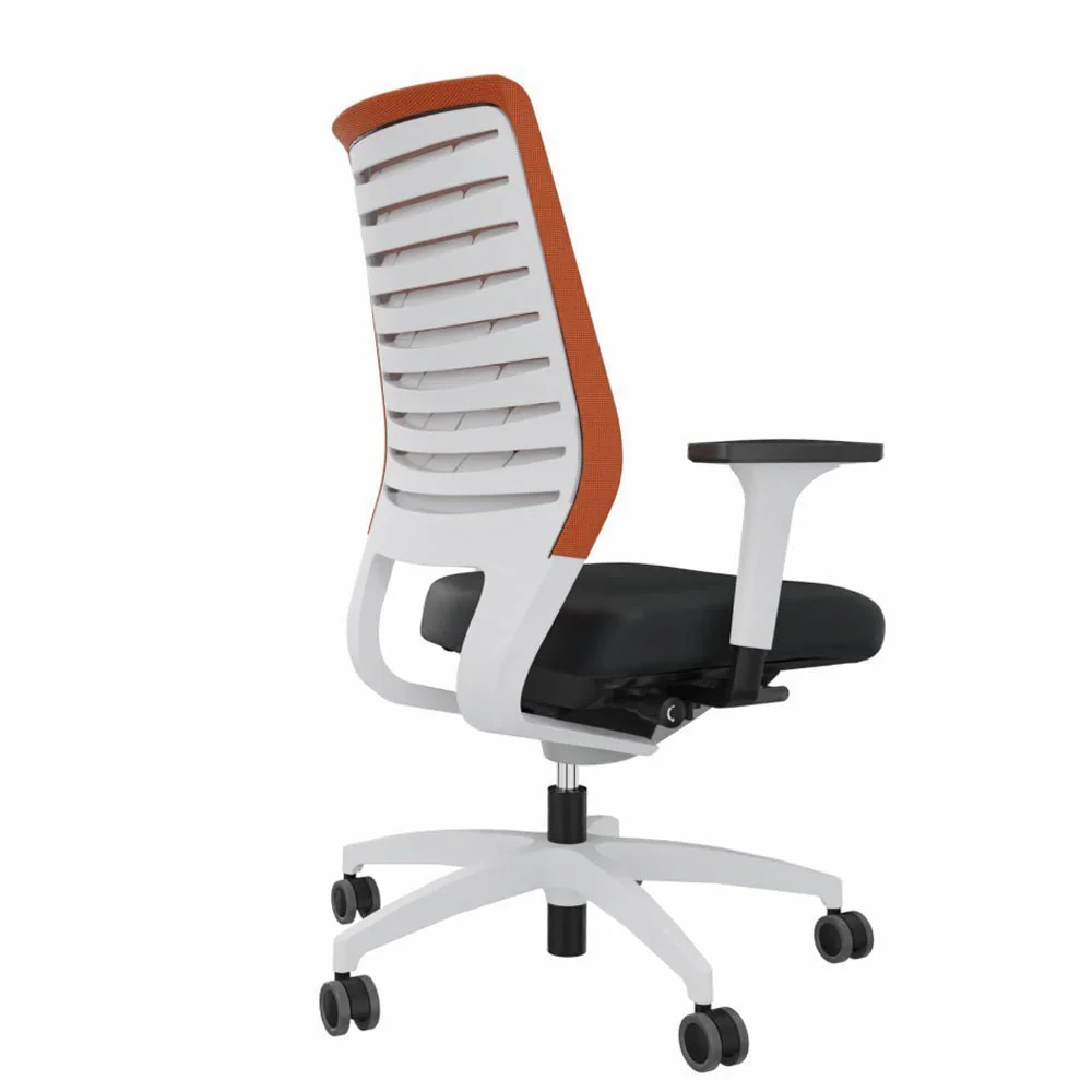 2025 Silla de Oficina Ergonómica Dauphin X-CODE XC 5380 – BLANCA – Respaldo de Color