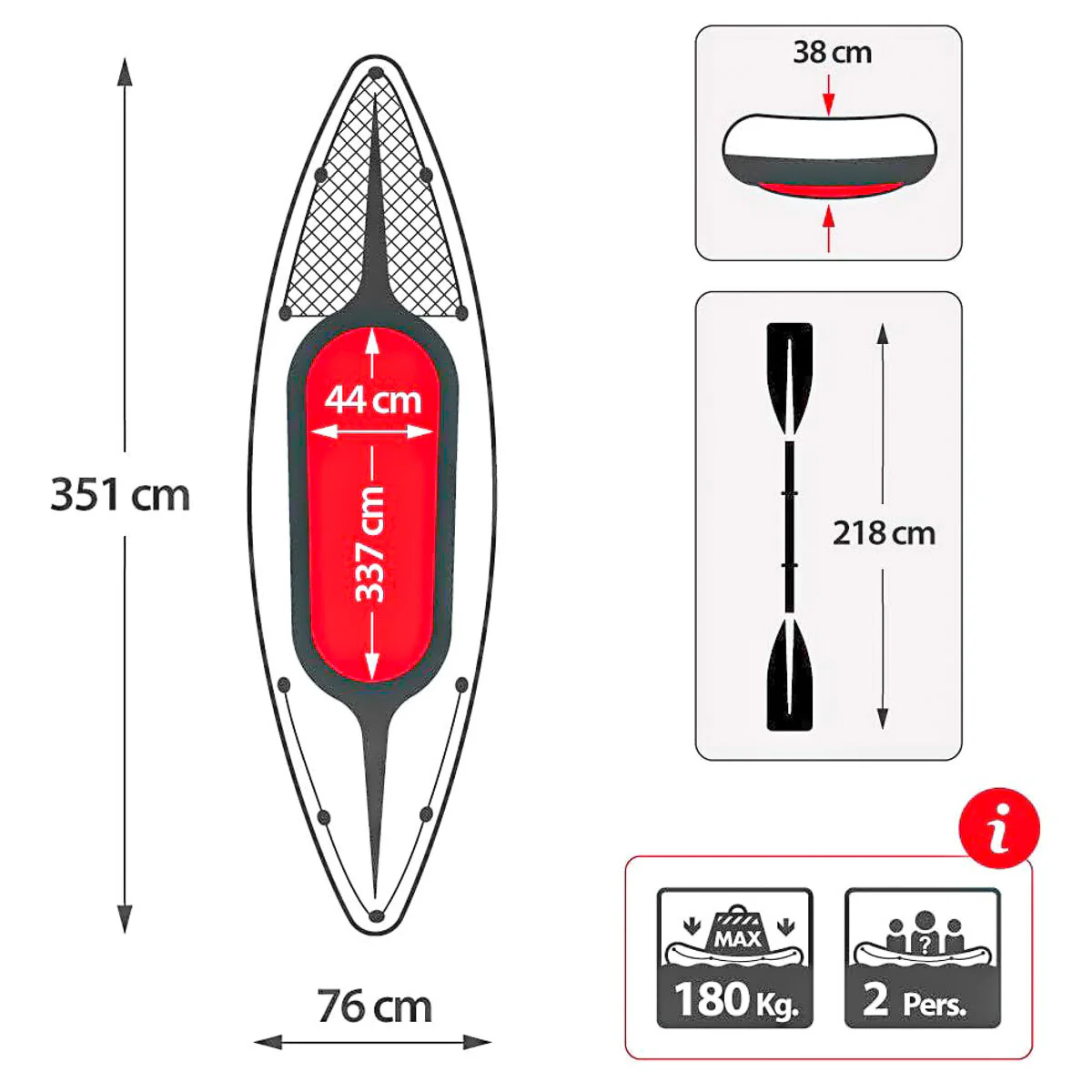 2025 Kayak Inflable Intex Challenger K2