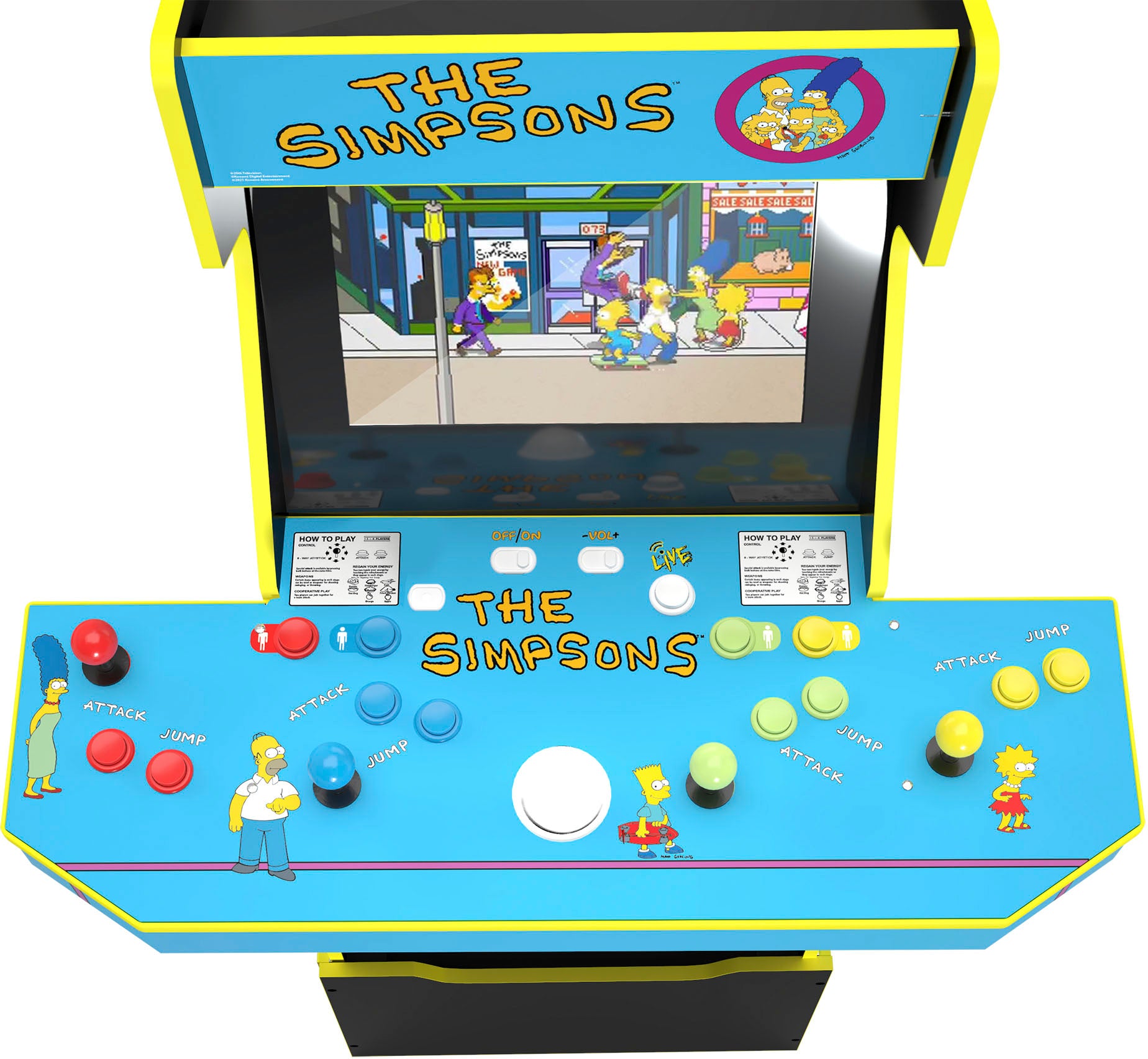 Arcade1Up – Máquina Arcade Edición 30º Aniversario de Los Simpsons con Taburete y Caja Metálica – Multicolor