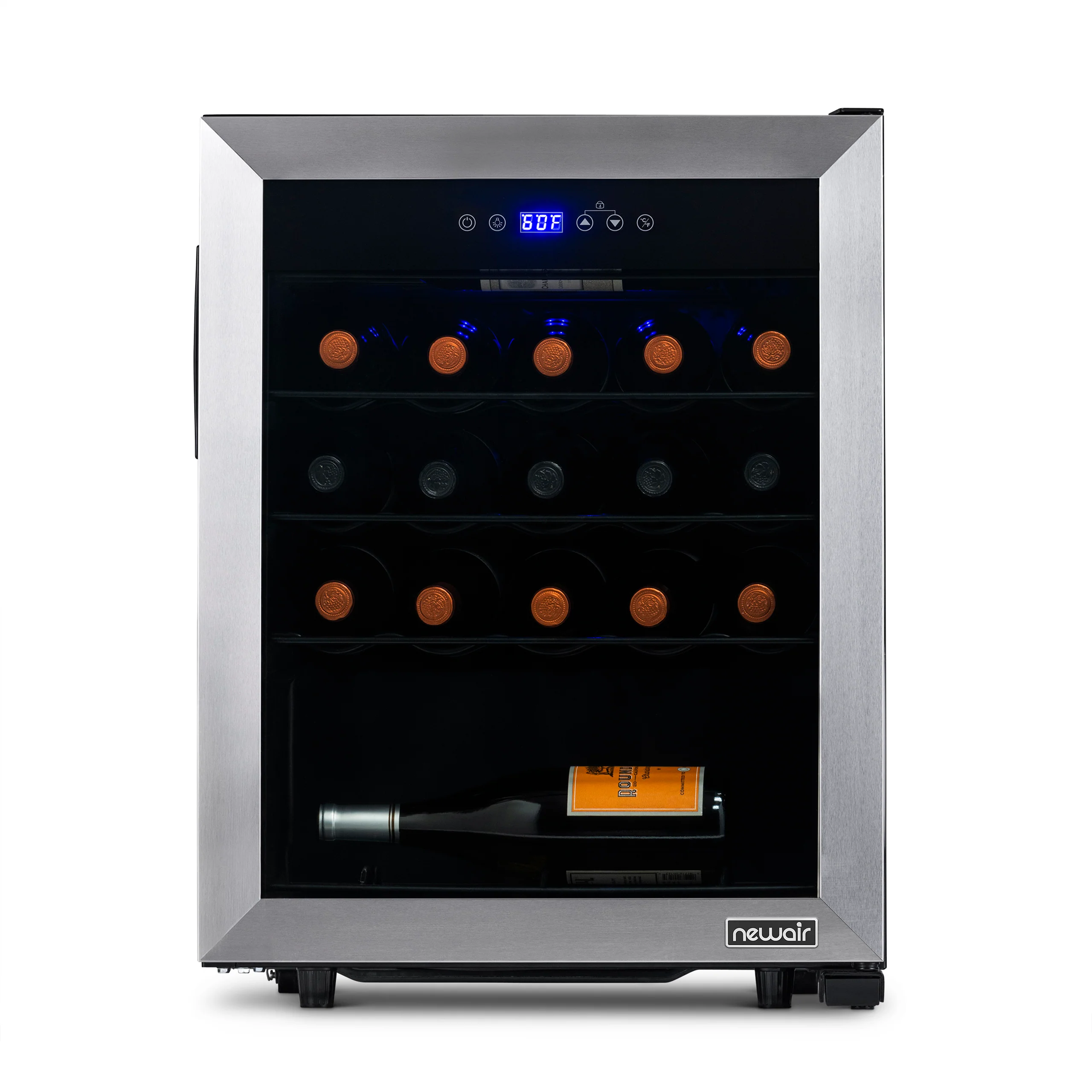 2025 Refrigerador de Vinos Independiente Newair® de Acero Inoxidable – 23 Botellas – 18,9
