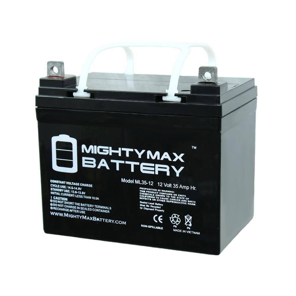MIGHTY MAX BATTERY ML35-12 – Batería 12V 35AH para silla de ruedas eléctrica Pride Jazzy Select – Pack de 2 unidades MAX3437160