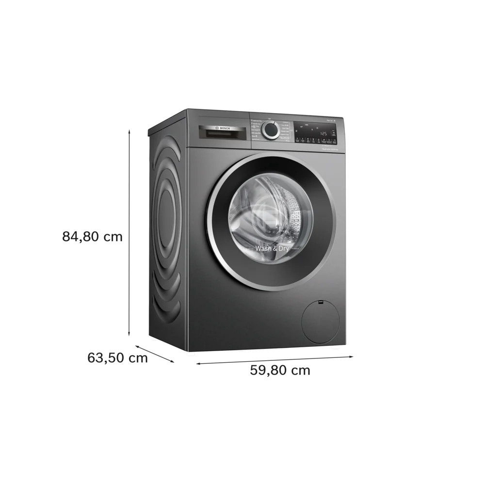 2025 Bosch WNG254R1GB Serie 6 Lavadora-secadora de libre instalación 10,5+6 kg 1400 rpm – Grafito