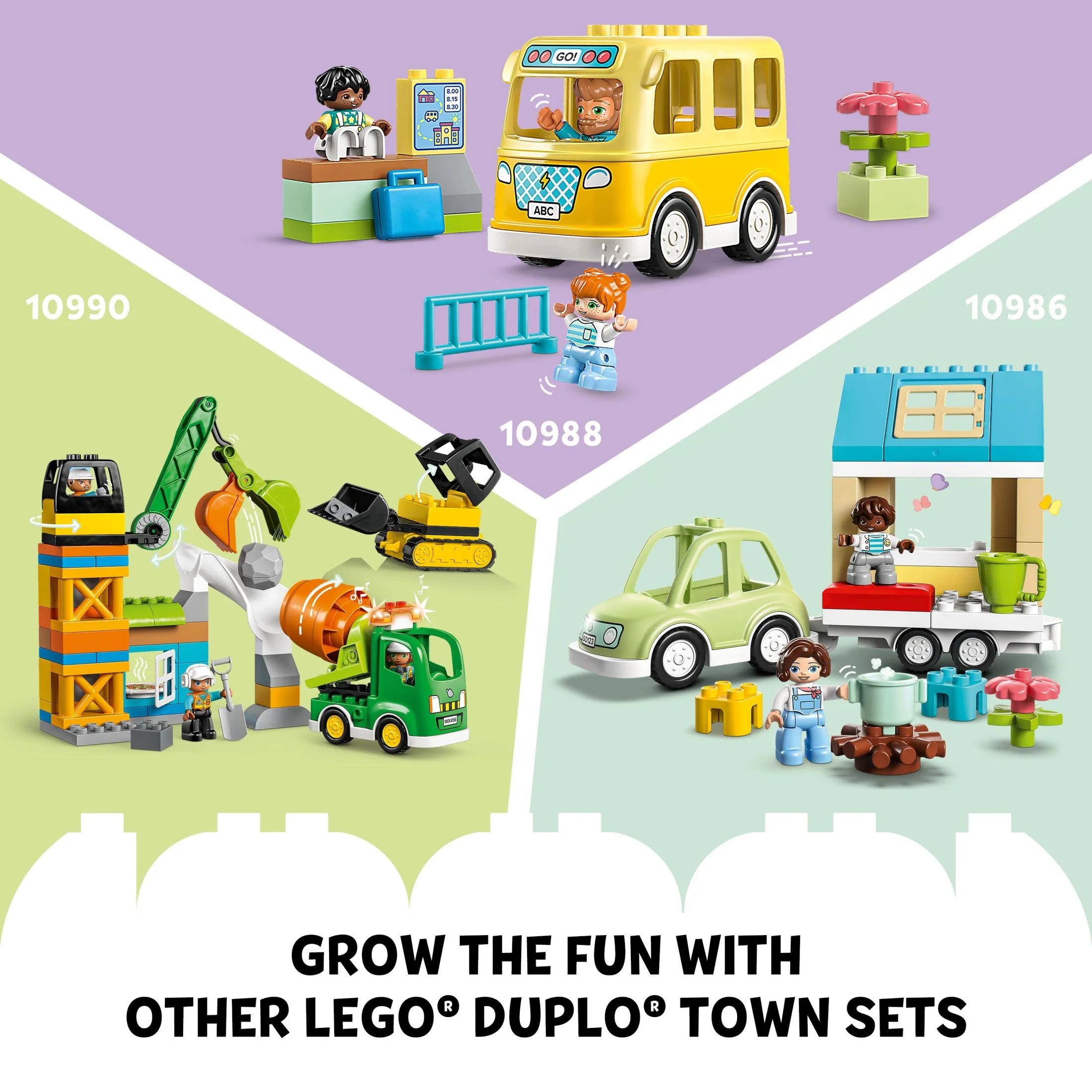 LEGO DUPLO Ciudad Camión de Reciclaje 10987, Set de Construcción de Juguete, Aprende Jugando con este Regalo Creativo STEM para Niños y Niñas de 2 Años en Adelante, Incluye 3 Contenedores para Clasificar la Basura