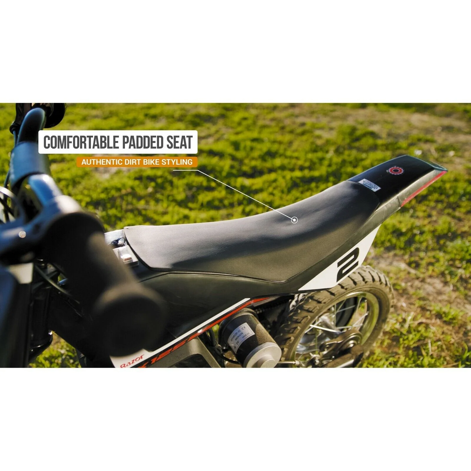 2025 Moto Cross Eléctrica para Niños Razor Dirt Rocket MX125 - Negra