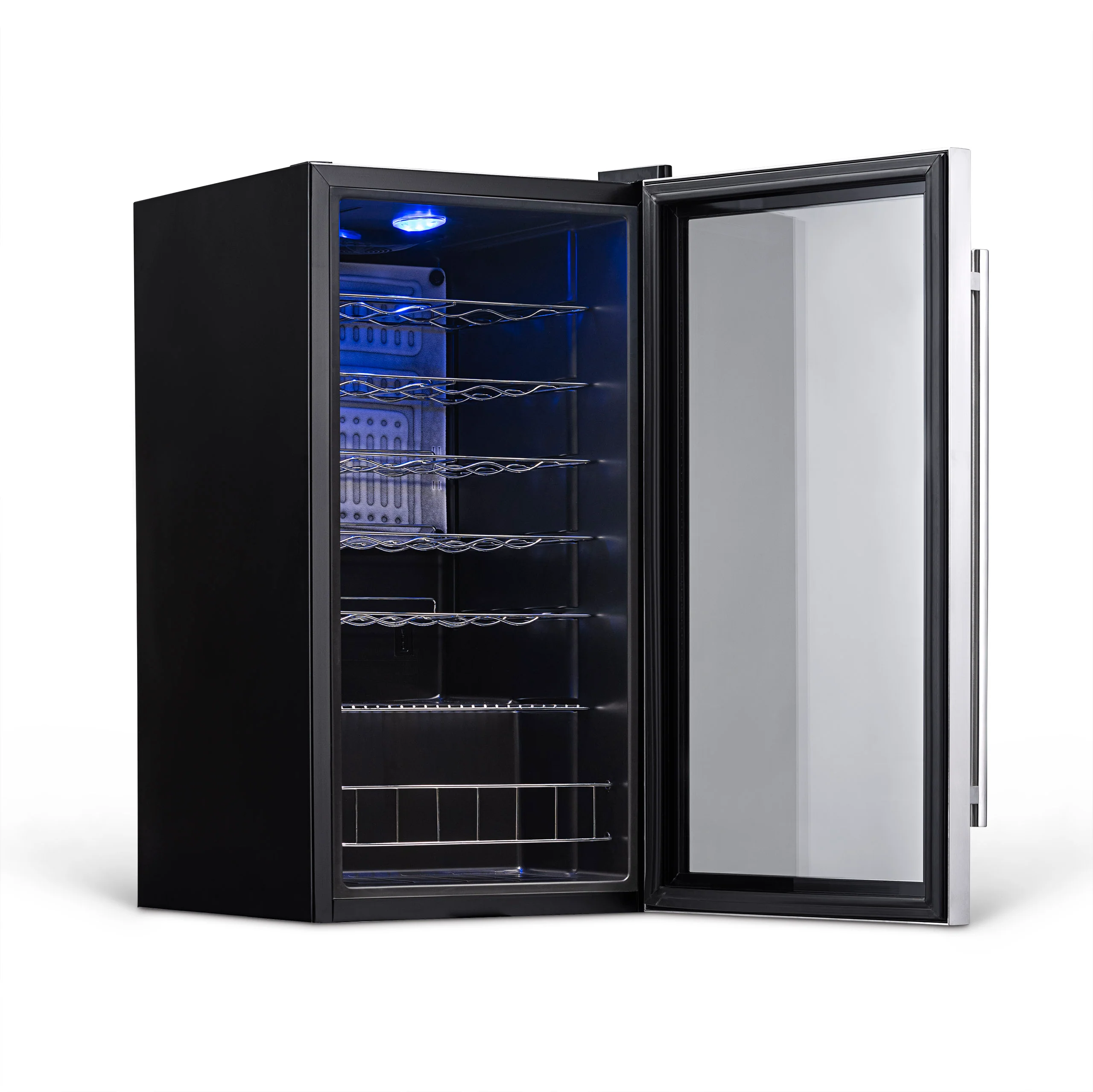 2025 Newair® Refrigerador de Vinos Independiente de Acero Inoxidable – 27 Botellas – 16,9
