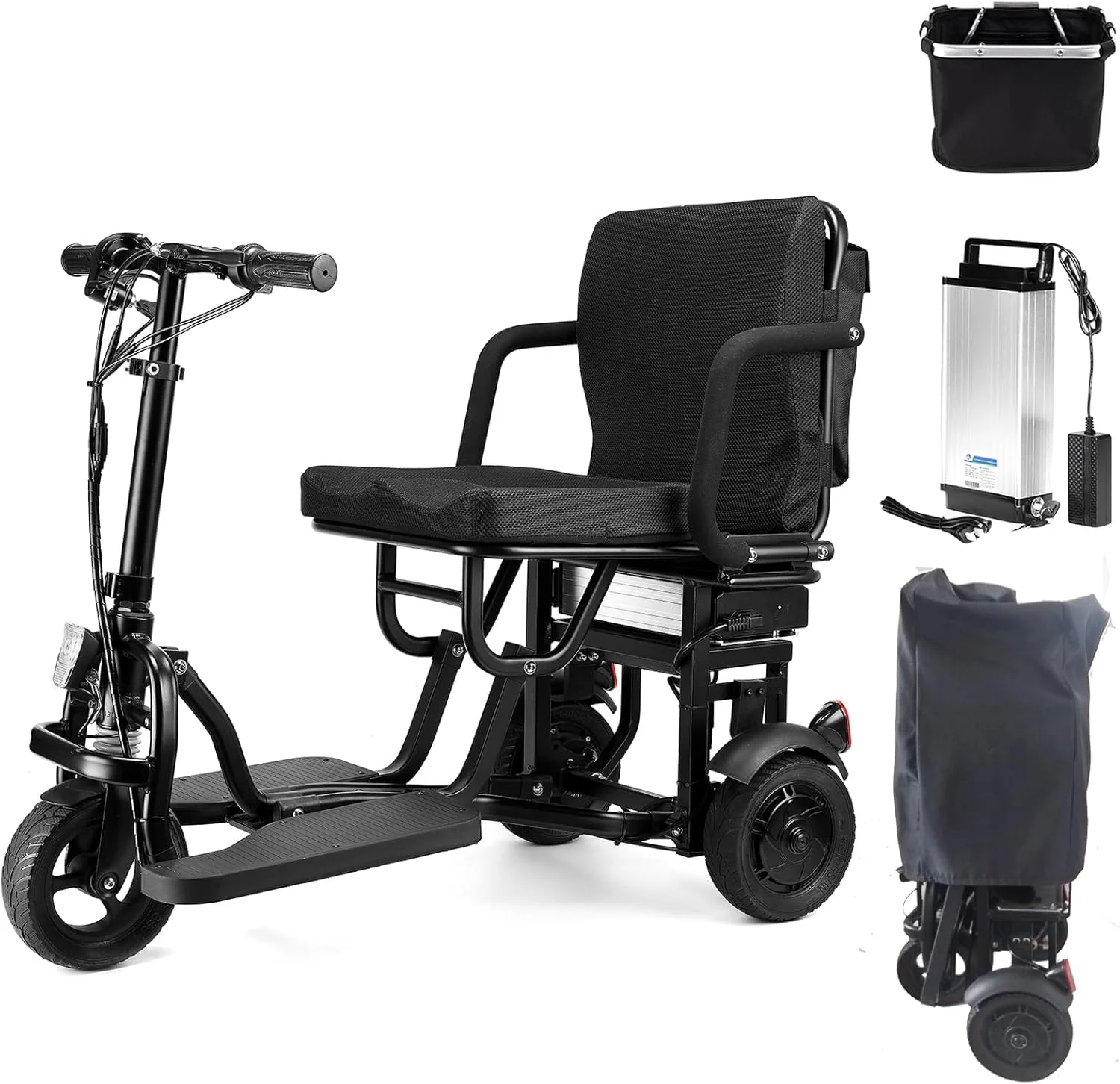 2025 Scooter eléctrico plegable WISGING de 3 ruedas – movilidad práctica para adultos y personas mayores