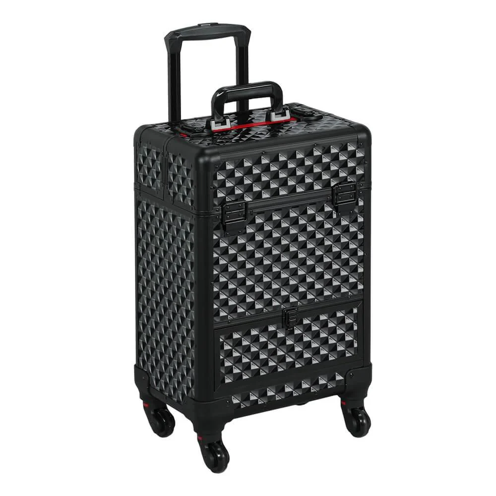 Maleta de Maquillaje Yaheetech Negra 55,5 cm (21,8 pulgadas)