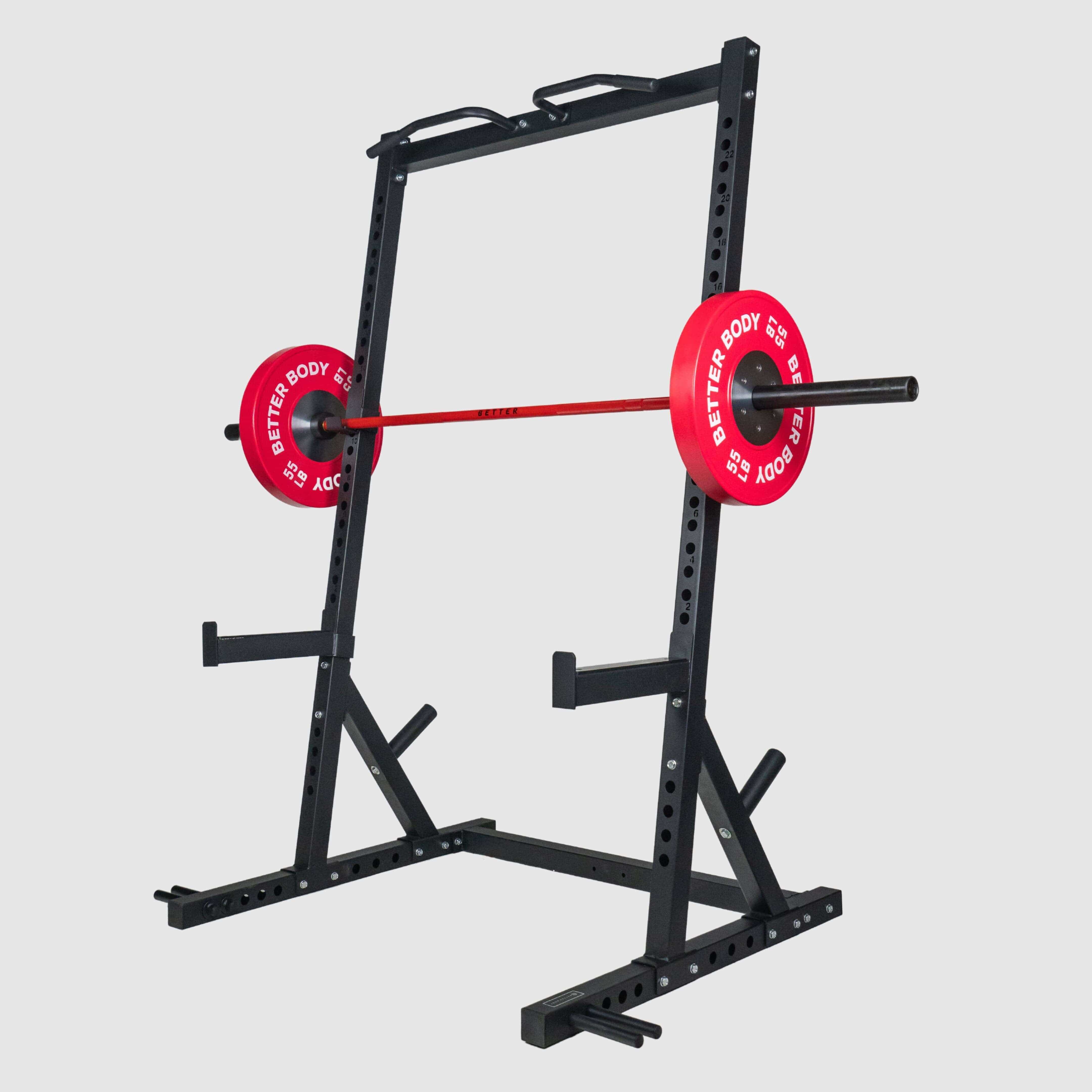 Power Bundle con Rack de Sentadillas Inclinado | Platos de Competencia de 10-55 lbs