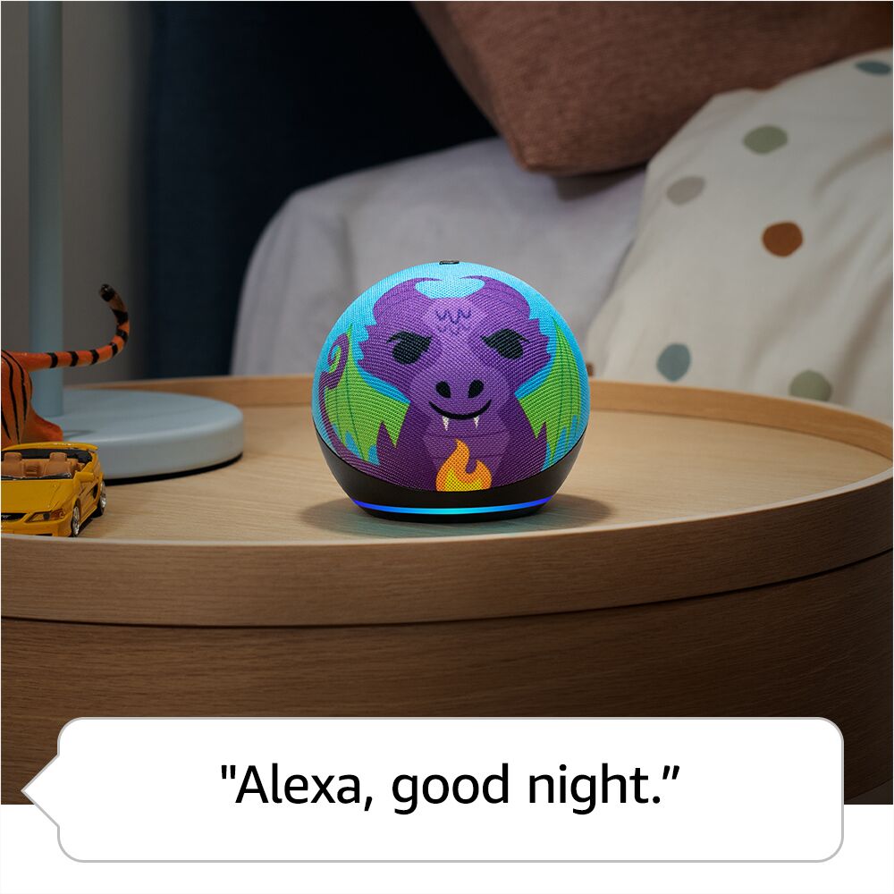 Amazon – Echo Dot Kids (5ª Generación, Lanzamiento 2022) con Alexa – Fire Dragon