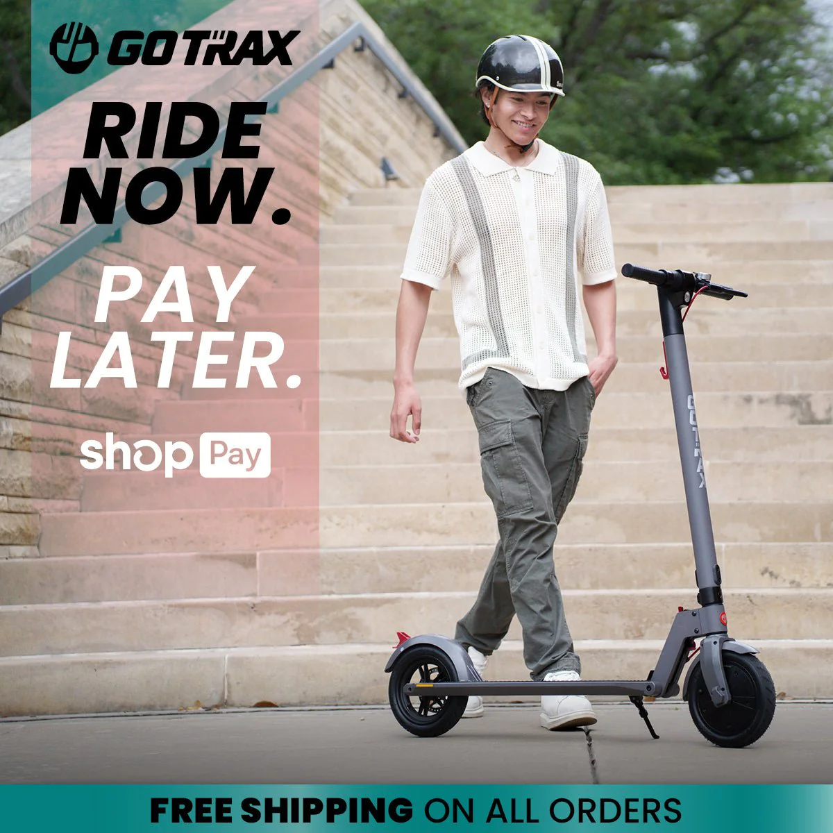 2025 GoTrax XR Advance Patinete Eléctrico – Patinete Plegable con Larga Autonomía para Desplazamientos de Adultos