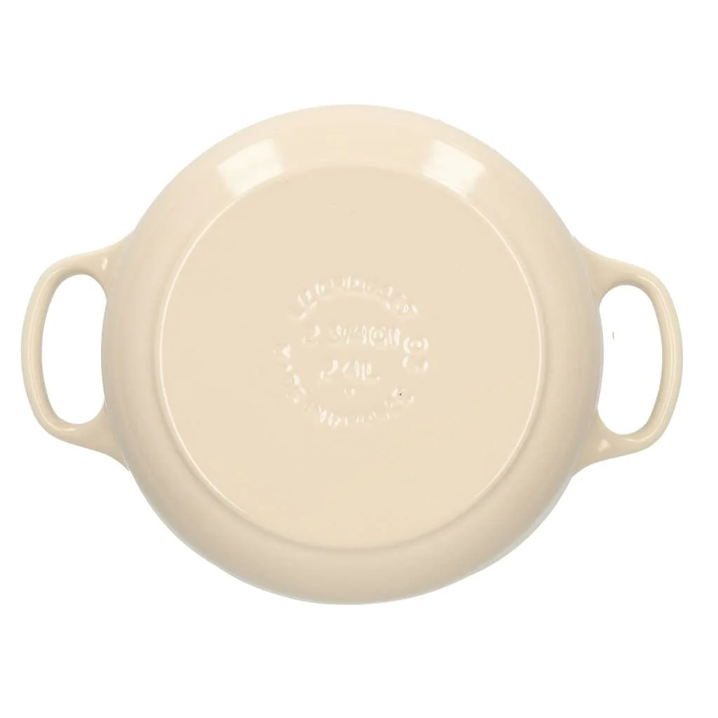 2025 Le Creuset - Sartén para asar / brasear Signature redonda Meringue 20 cm 2,4 l