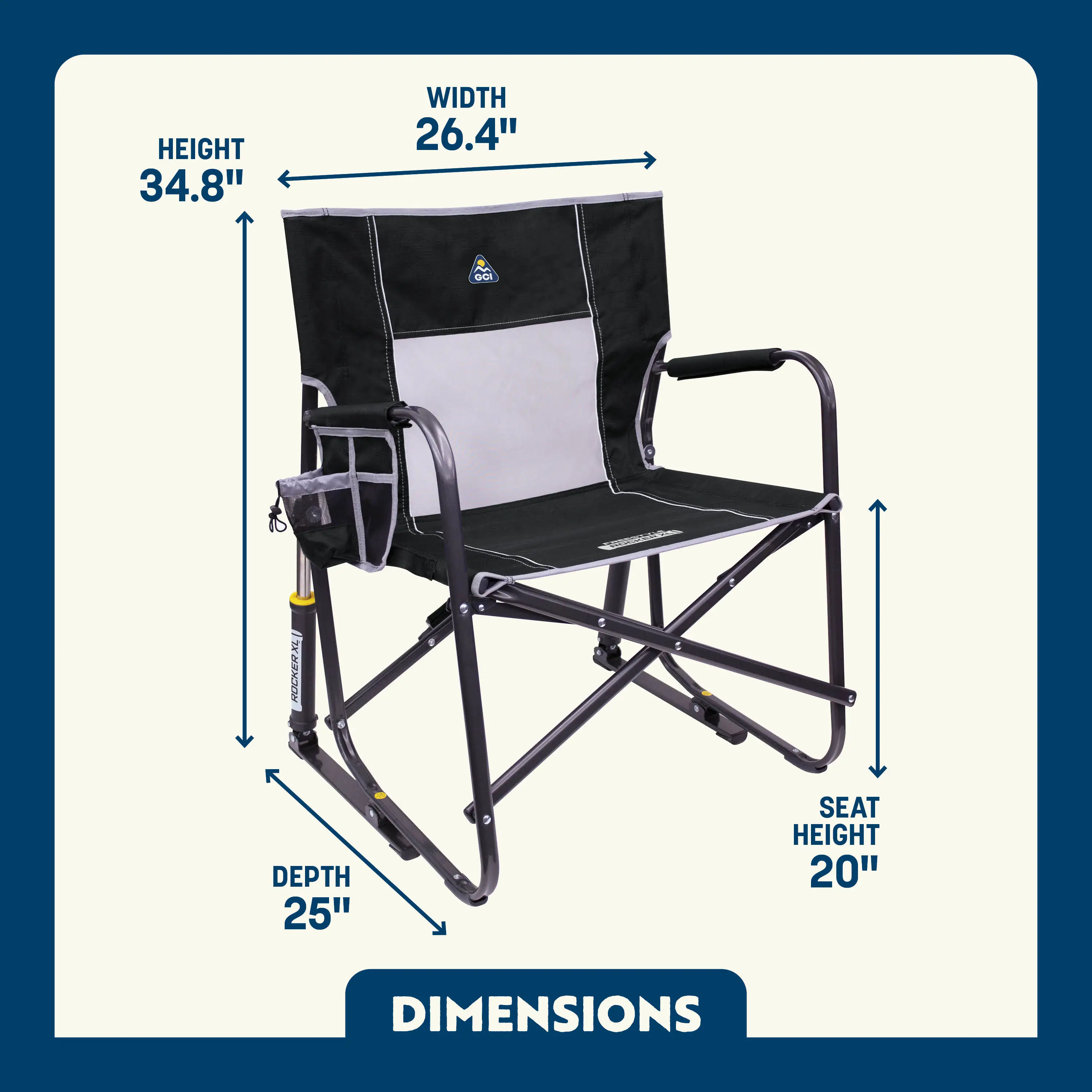 2025 Silla Mecedora Freestyle Rocker XL™ – Comodidad Extra Grande con Tecnología Spring-Action, Capacidad de 400 lbs
