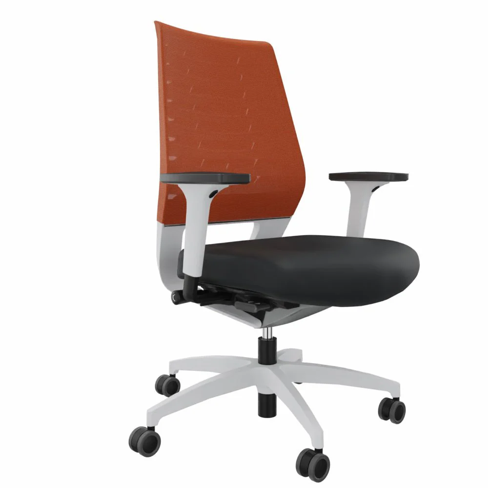 2025 Silla de Oficina Ergonómica Dauphin X-CODE XC 5380 – BLANCA – Respaldo de Color