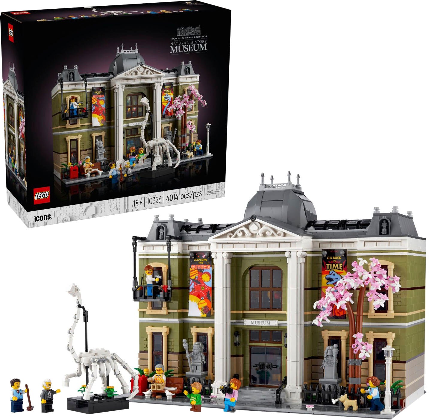 LEGO Icons Museo de Historia Natural 10326 para construir y exhibir en el sitio