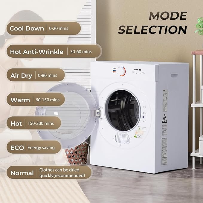 2025 Secadora compacta portátil EUHOMY con conducto de ventilación
